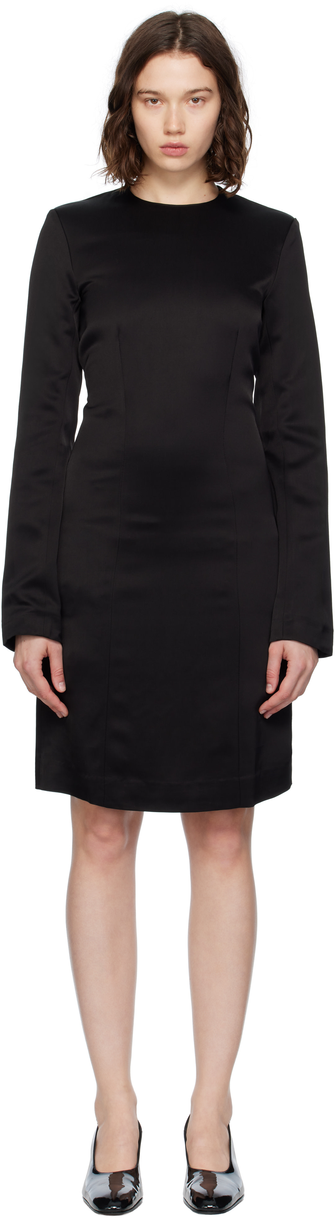 TOTEME - Robe courte noire à pinces