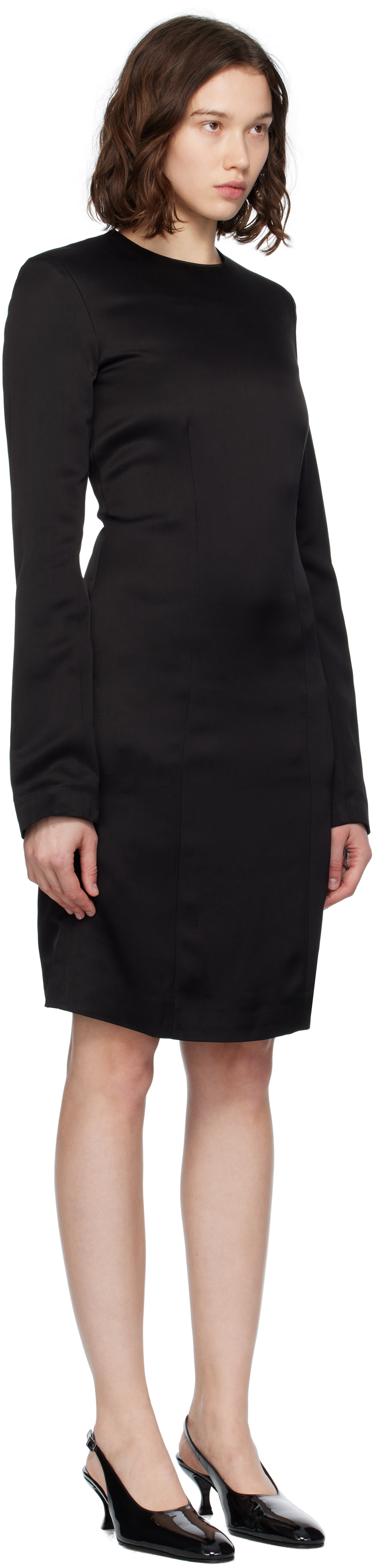 TOTEME - Robe courte noire à pinces