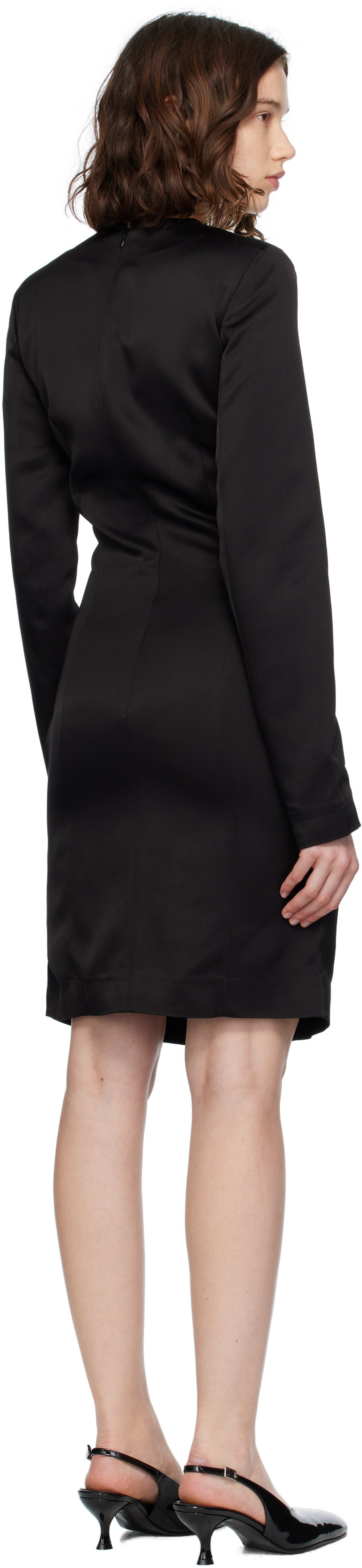 TOTEME - Robe courte noire à pinces