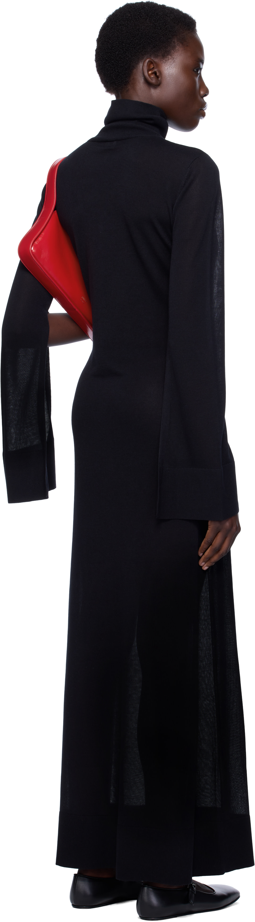 jett black knit cut out maxi dress Juliet Bandeau Ruffled Tiered Corset Mini Dress in Black main image 0