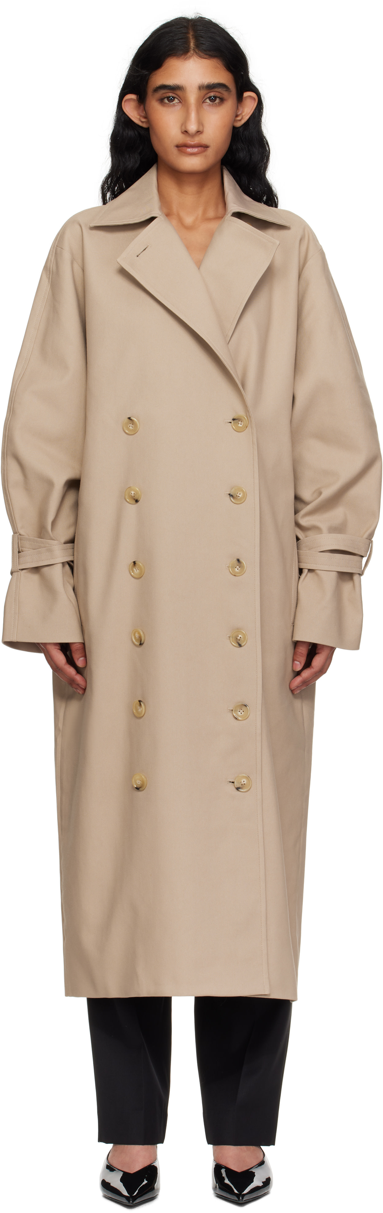 TOTEME: ベージュ シグネチャ トレンチコート | SSENSE 日本