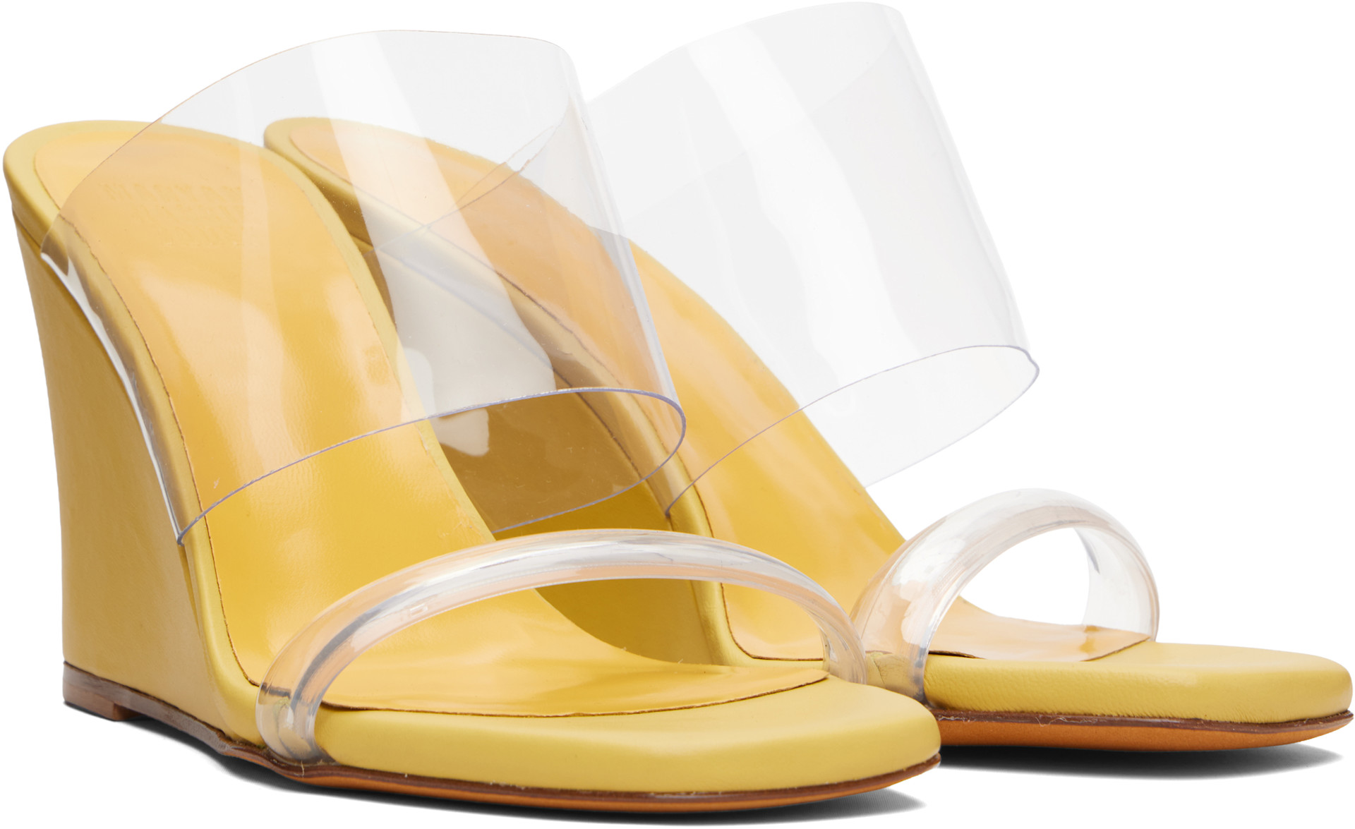 Maryam Nassir Zadeh: SSENSE Exclusive Yellow Olympia Wedge Heeled