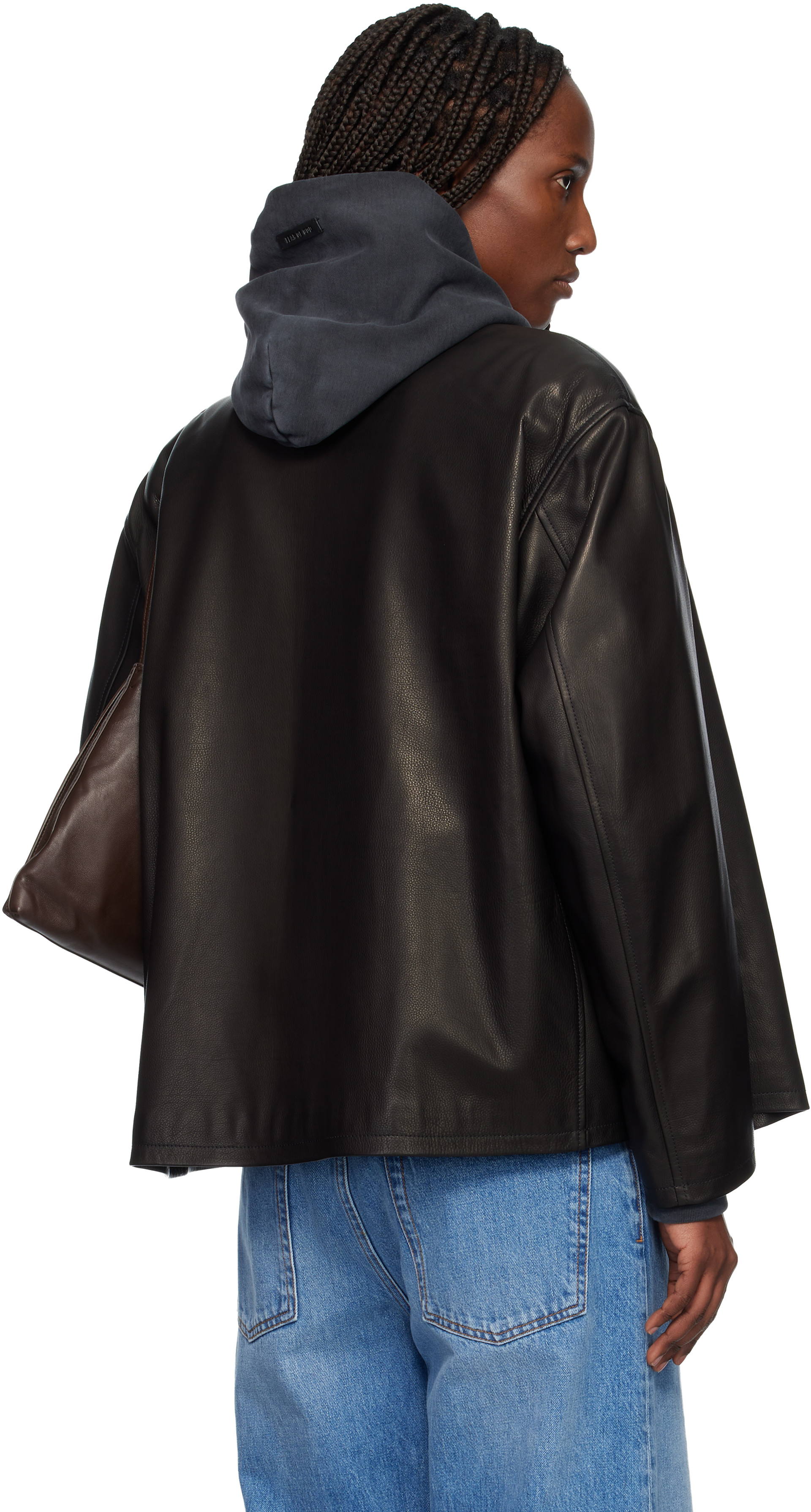 Fear of God: Black Rider Leather Jacket | SSENSE