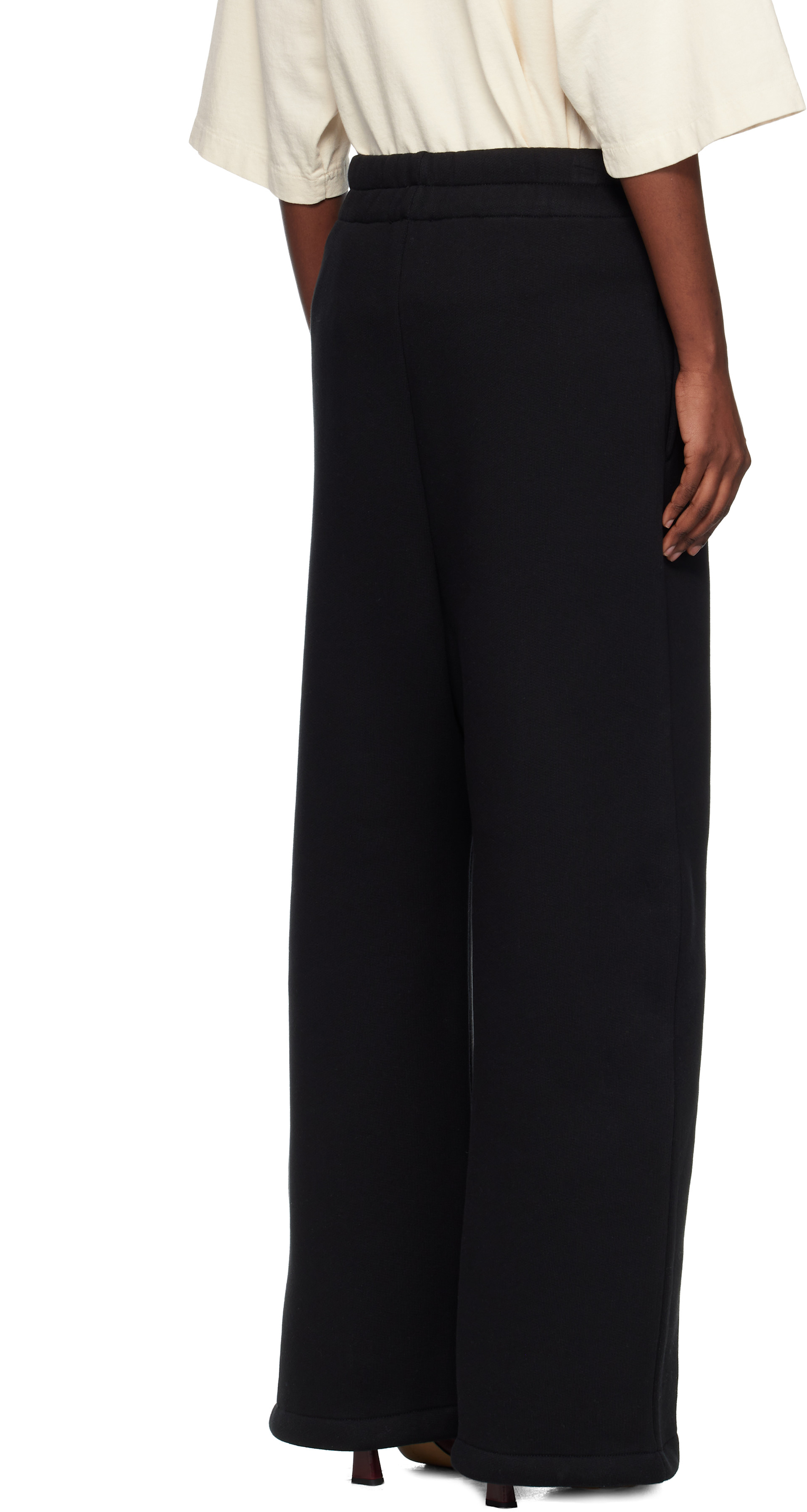 Fear of God: Black Wide Leg Sweatpants | SSENSE