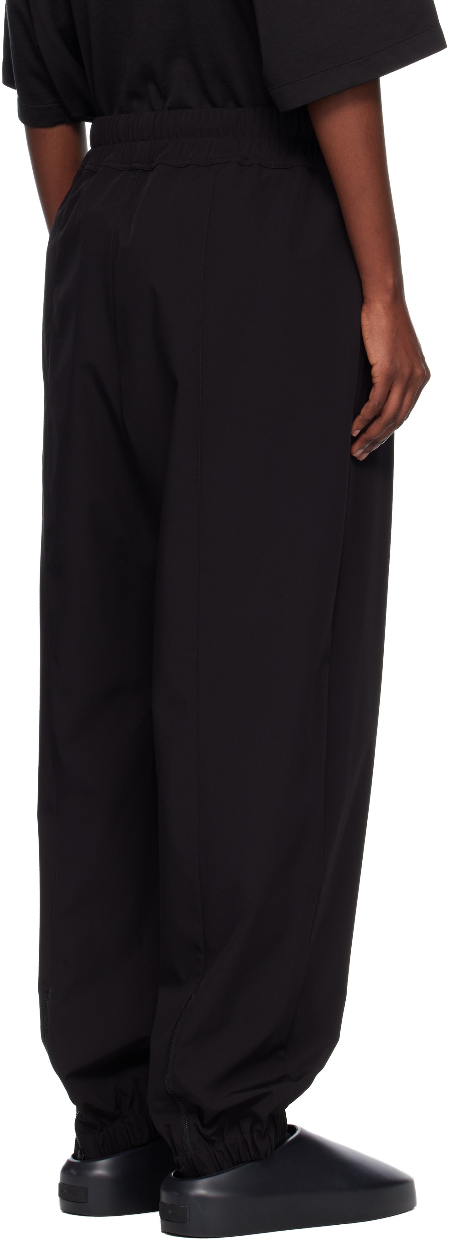 Fear of God: Black Nylon Track Pants | SSENSE