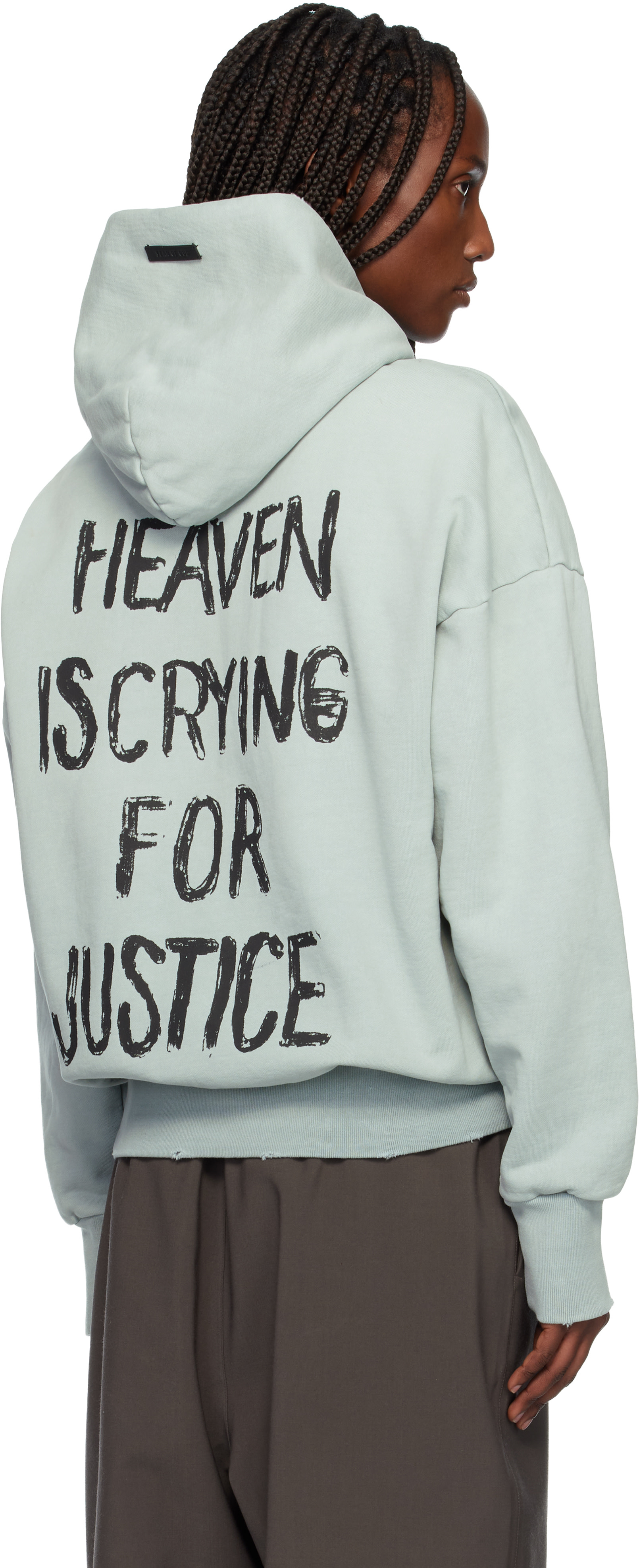 Fear of God - Pull à capuche bleu à logo