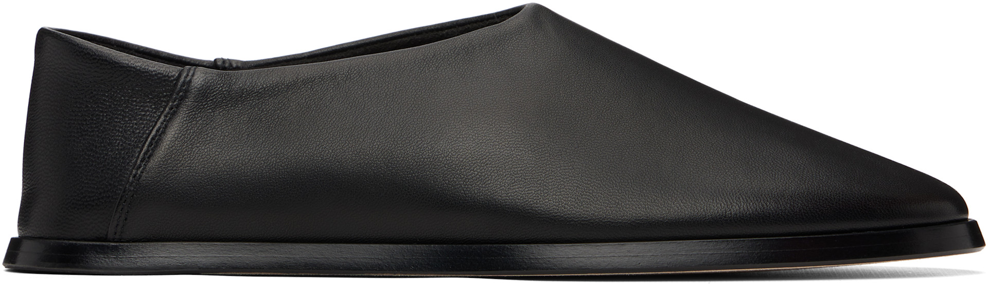 Fear of god the loafer フィアオブゴッド スリッポン Fear of God: Black Slip On Loafers | SSENSE