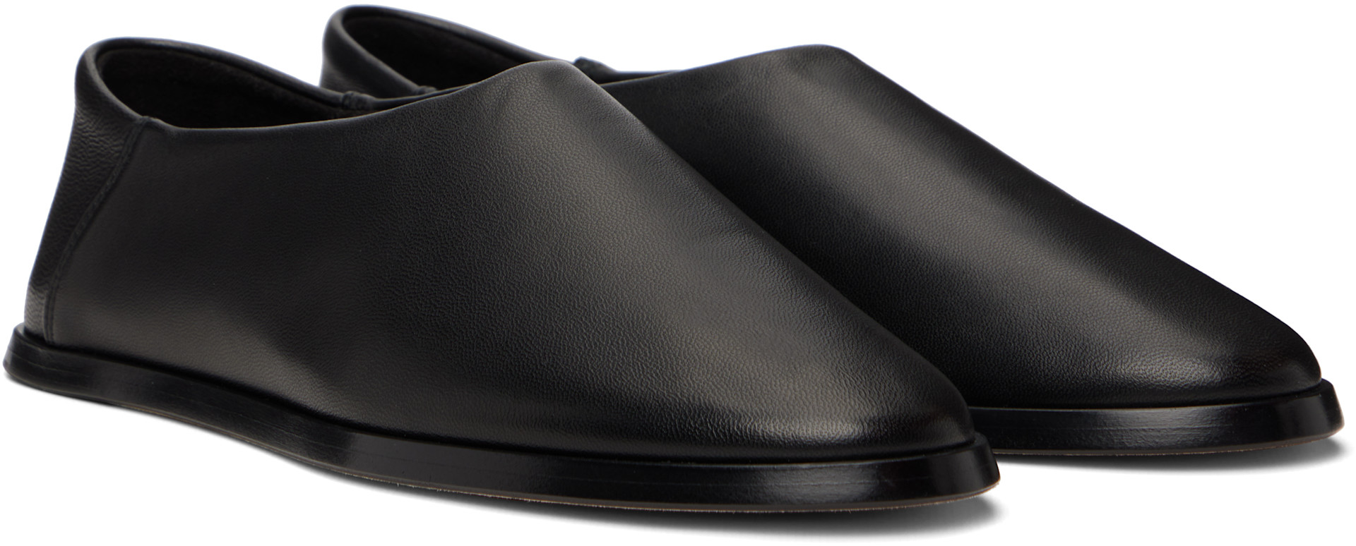 Fear of God: Black Slip On Loafers | SSENSE