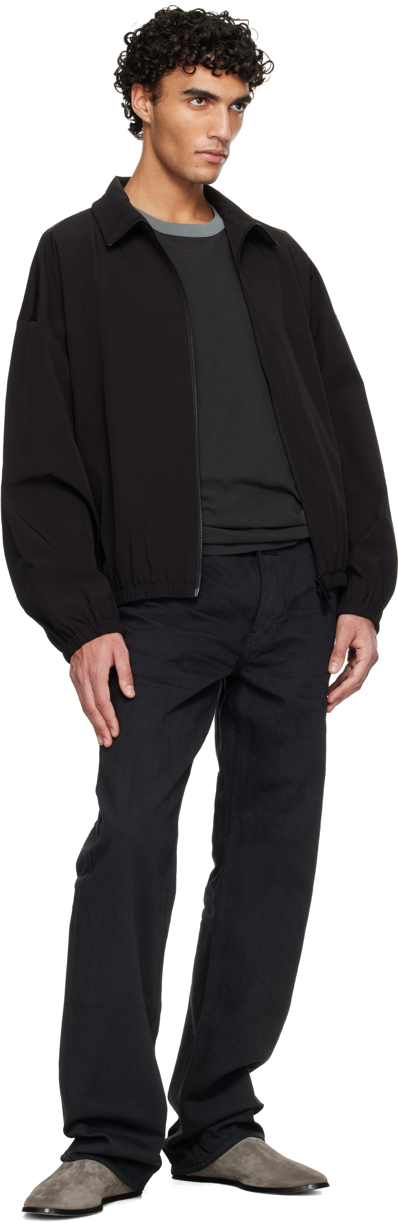 Fear of God: Black Straight 5 Pocket Jeans | SSENSE