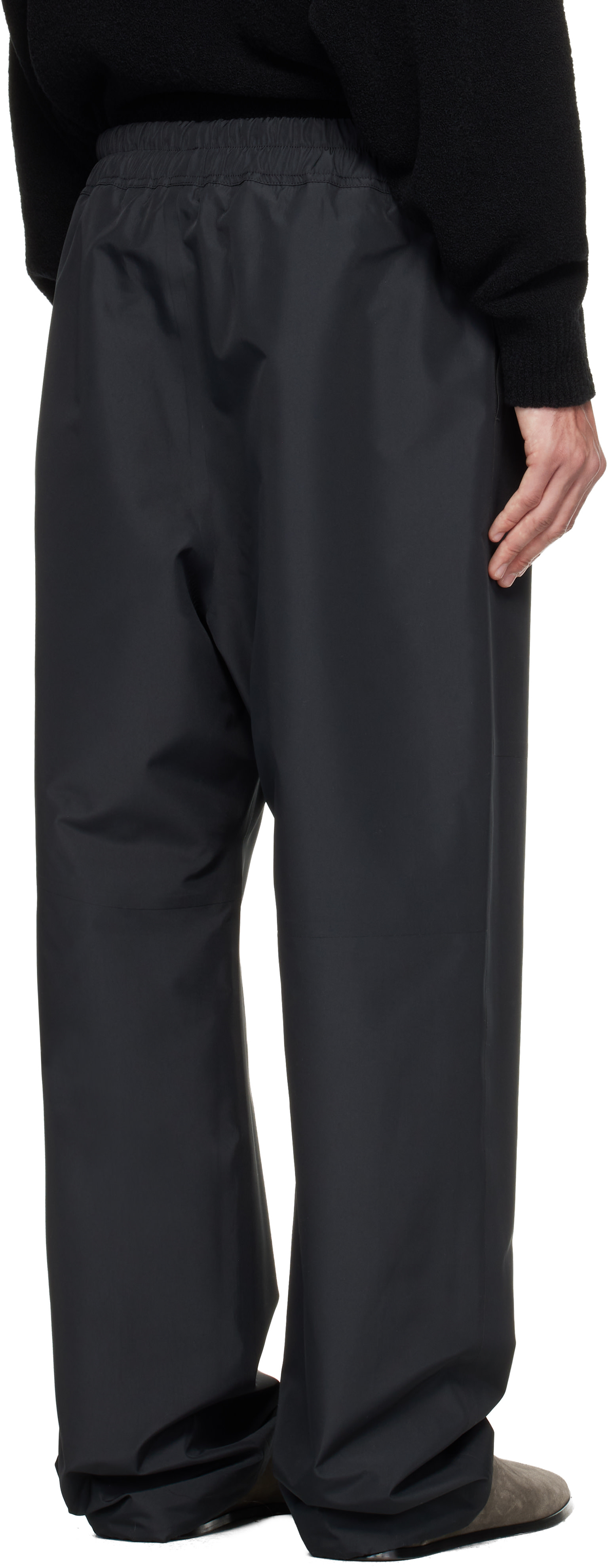 Fear of God: Black Technical Split Knee Lounge Pants | SSENSE