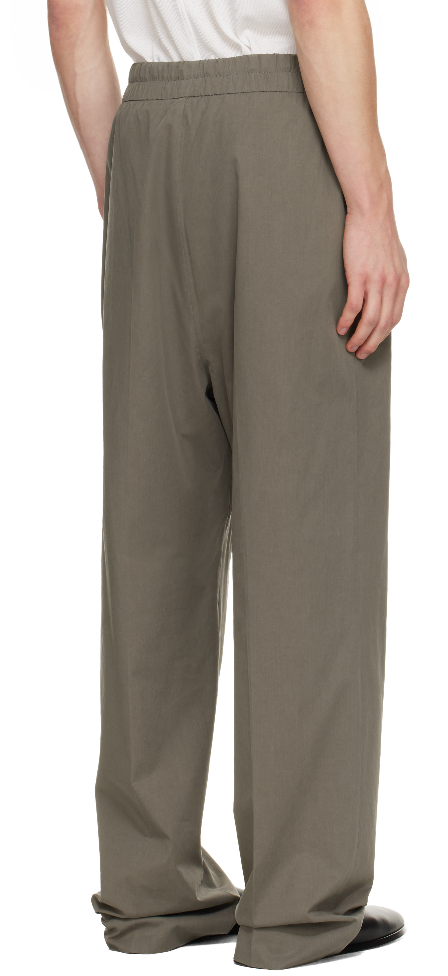 Fear of God: Khaki Drawstring Straight Trousers | SSENSE