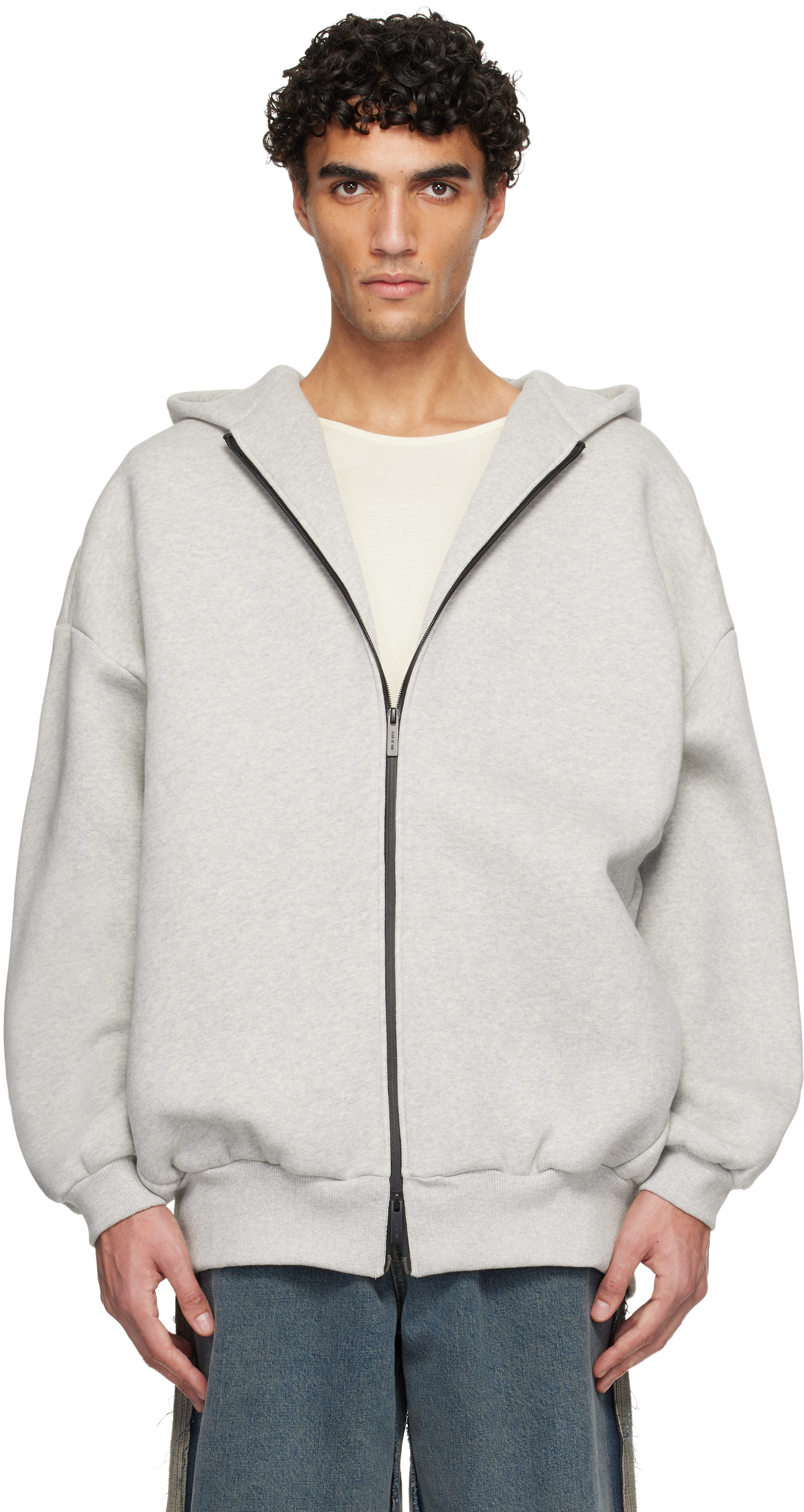 Fear of God: Gray Athletics Zip Up Hoodie | SSENSE