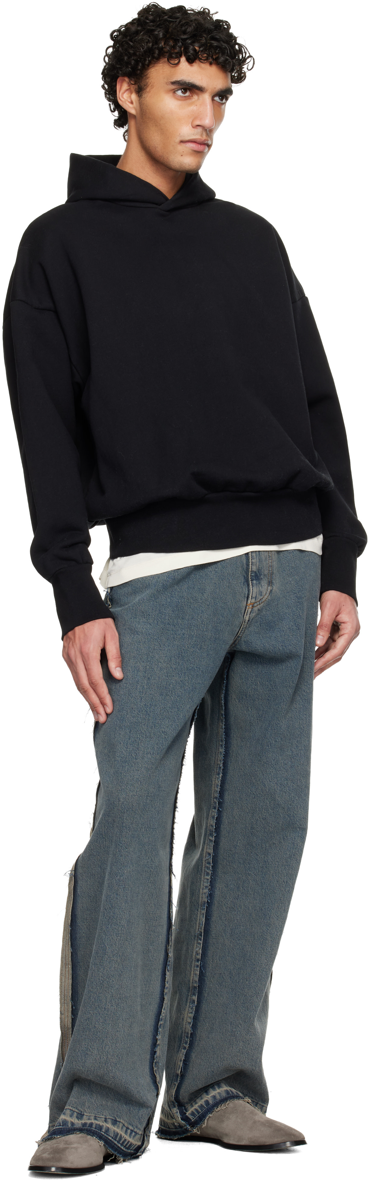 Fear of God: Black French Terry Hoodie | SSENSE Canada