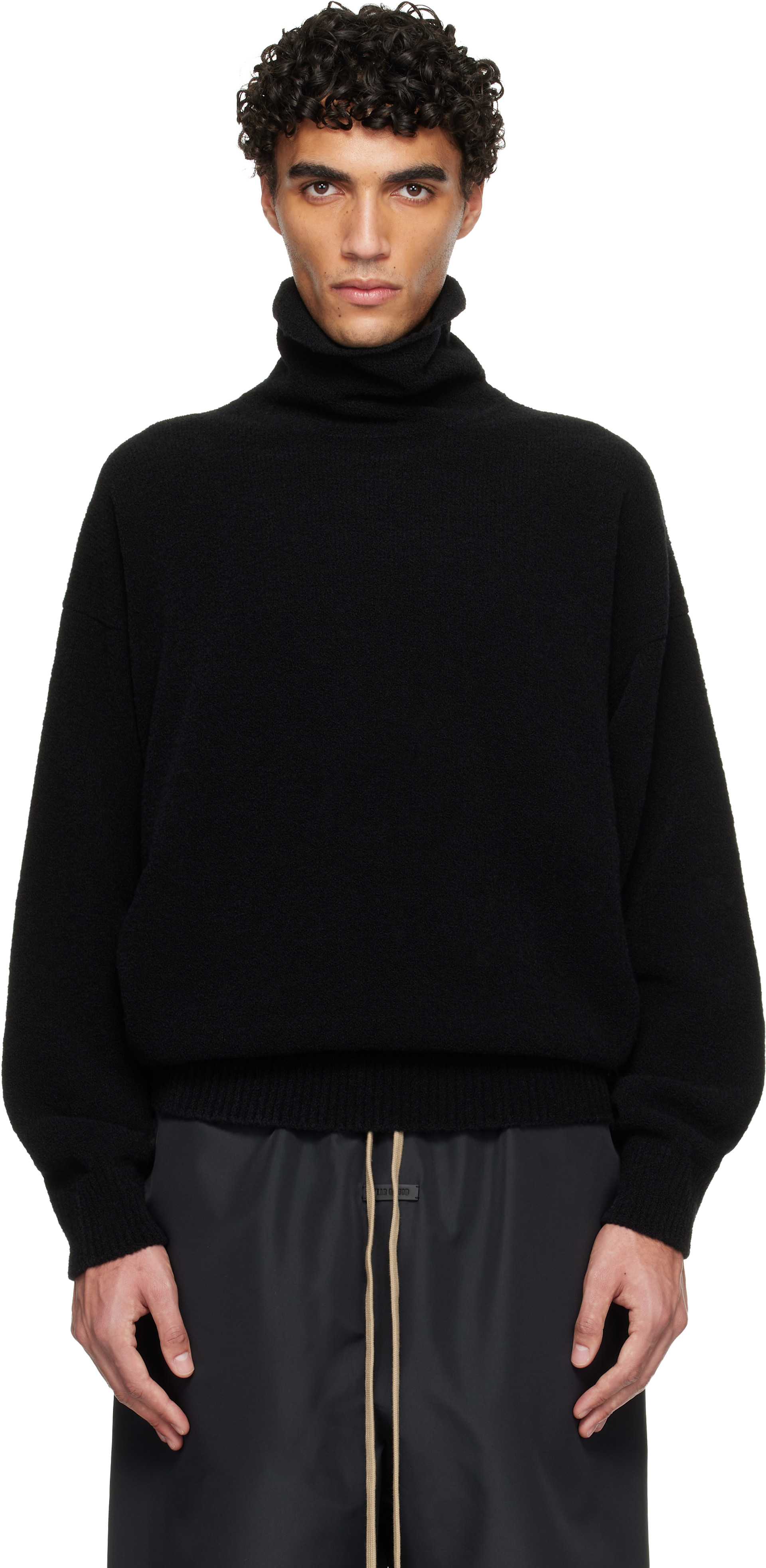 Fear of God: Black High Turtleneck | SSENSE