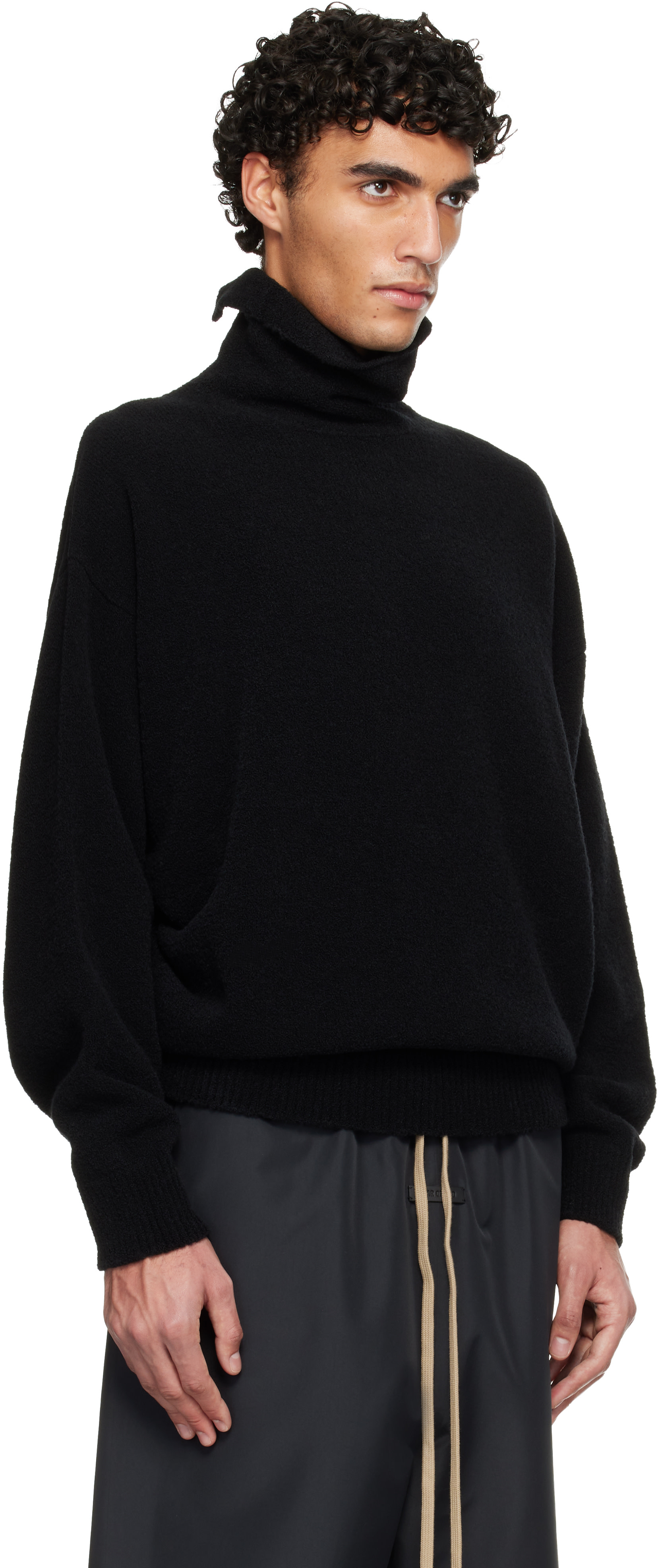Fear of God: Black High Turtleneck | SSENSE