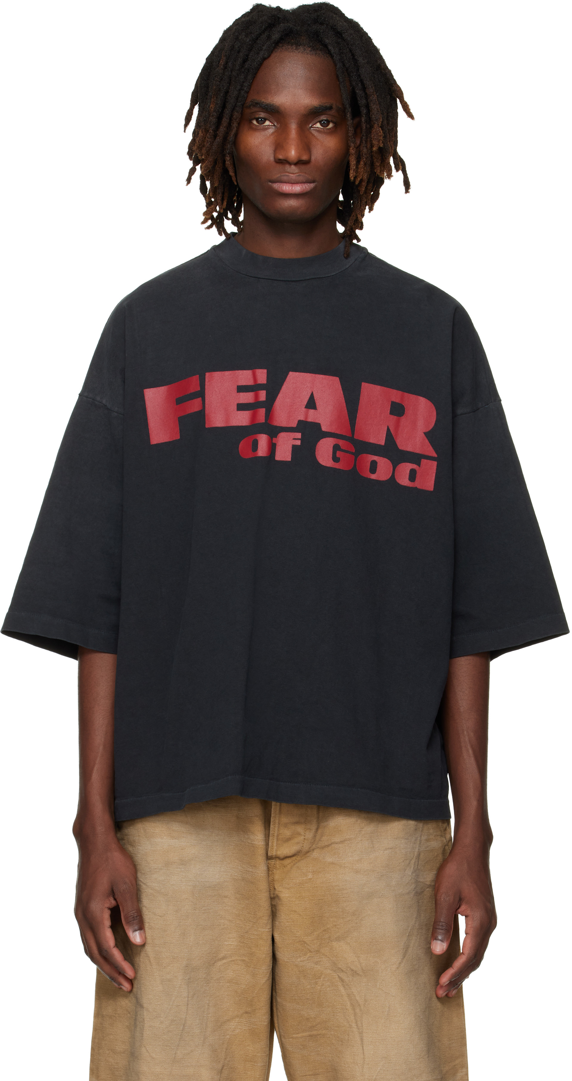 Fear of God: ブラック Relaxed 'Fear is Gone' Tシャツ | SSENSE 日本