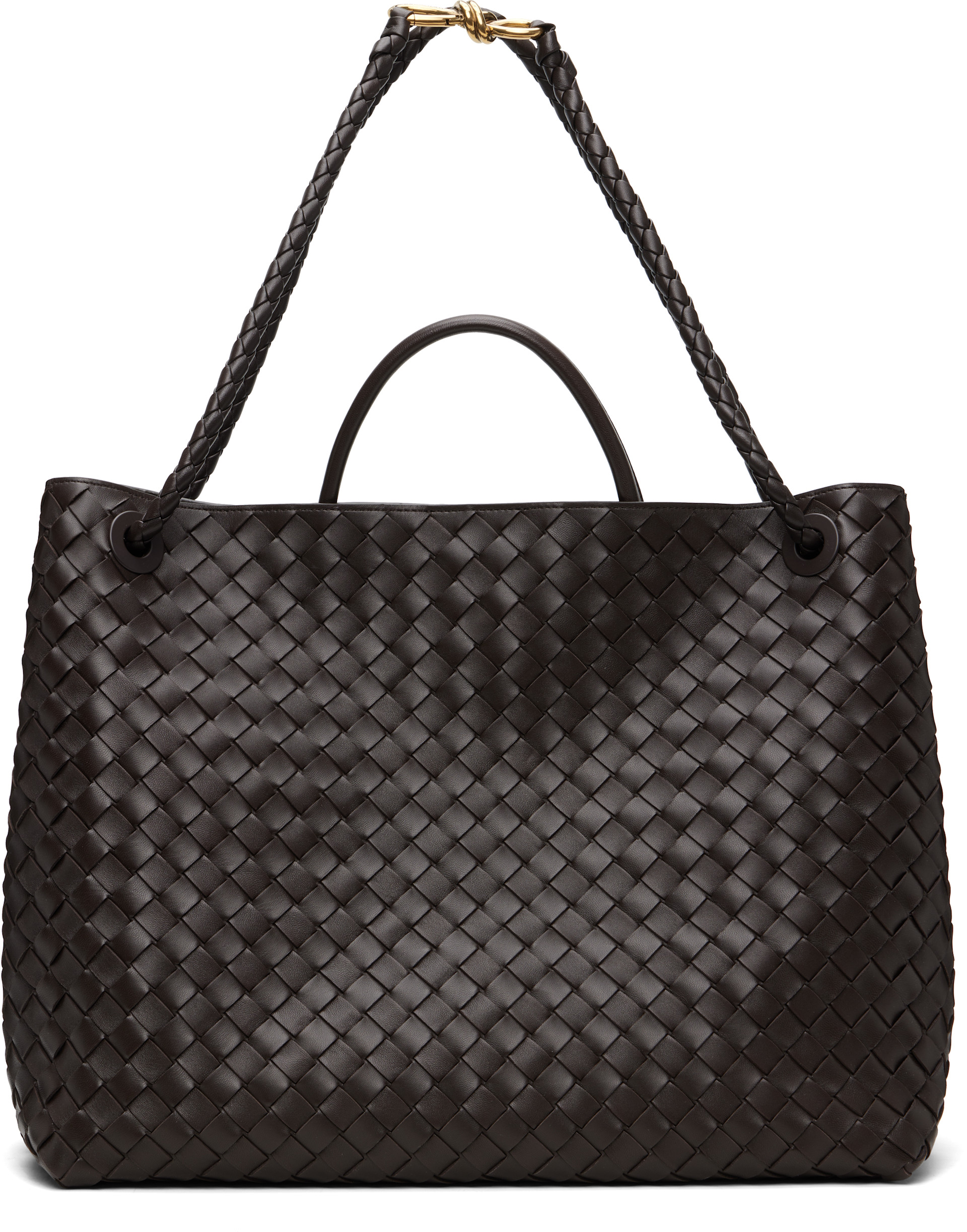 Bottega Veneta: Brown Large Andiamo Bag | SSENSE