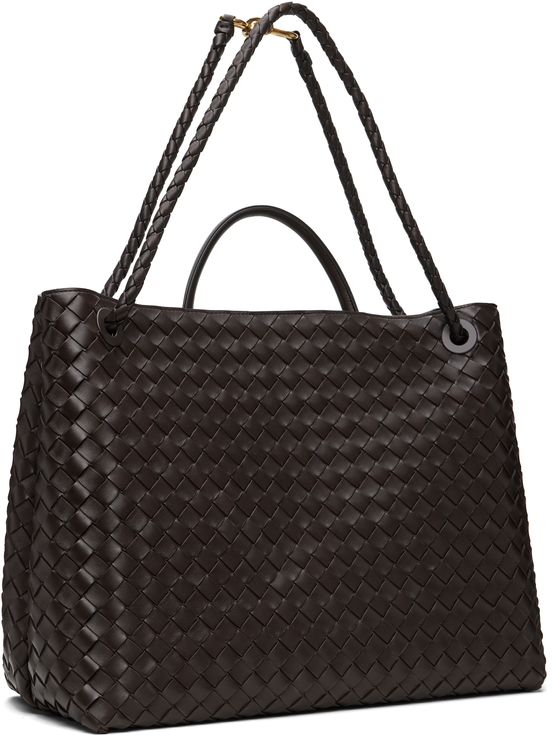 Bottega Veneta: Brown Large Andiamo Bag | SSENSE