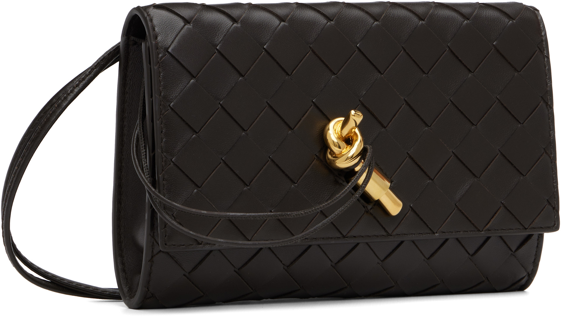 Bottega Veneta: ブラウン Andiamo バッグ | SSENSE 日本