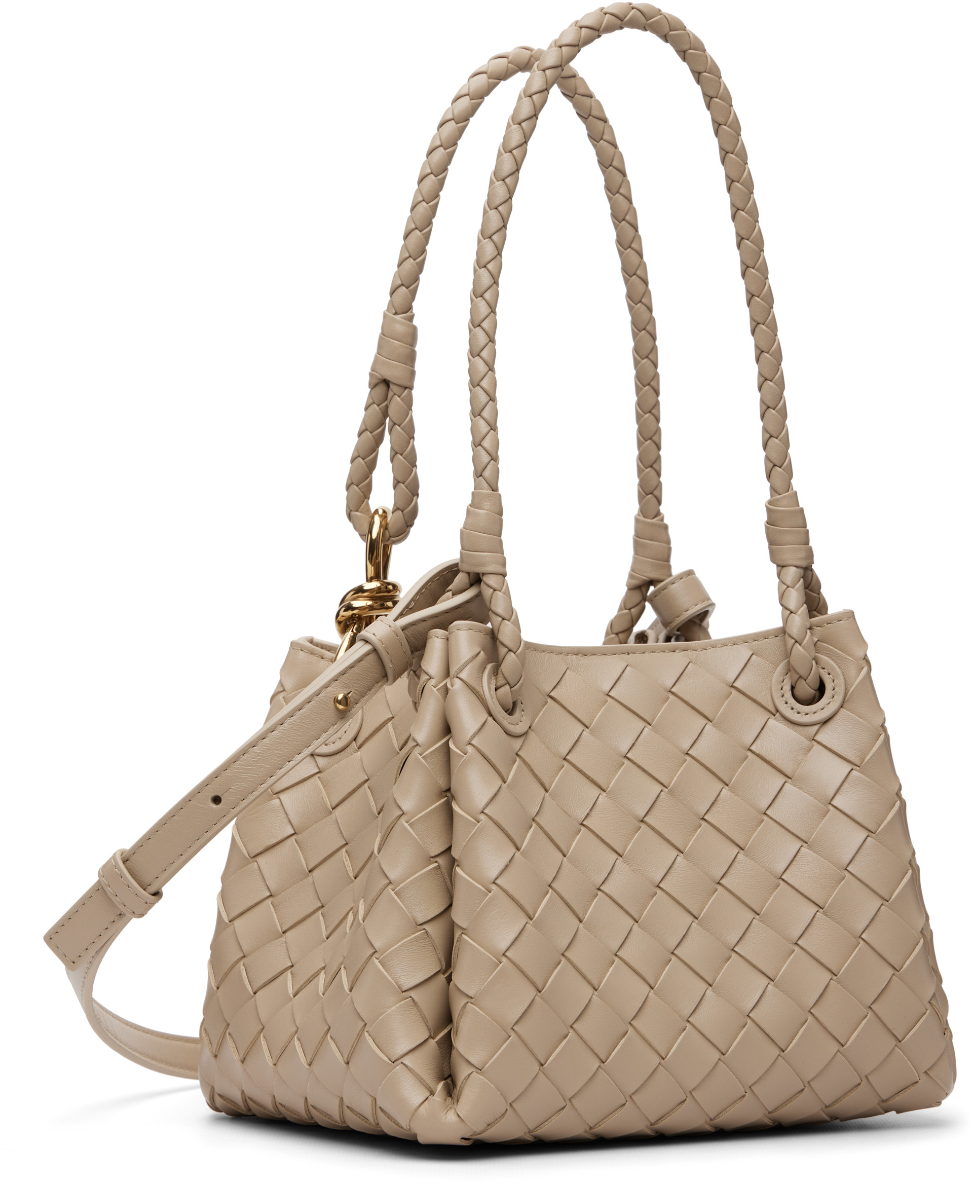 Bottega Veneta: ベージュ スモール Parachute バッグ | SSENSE 日本