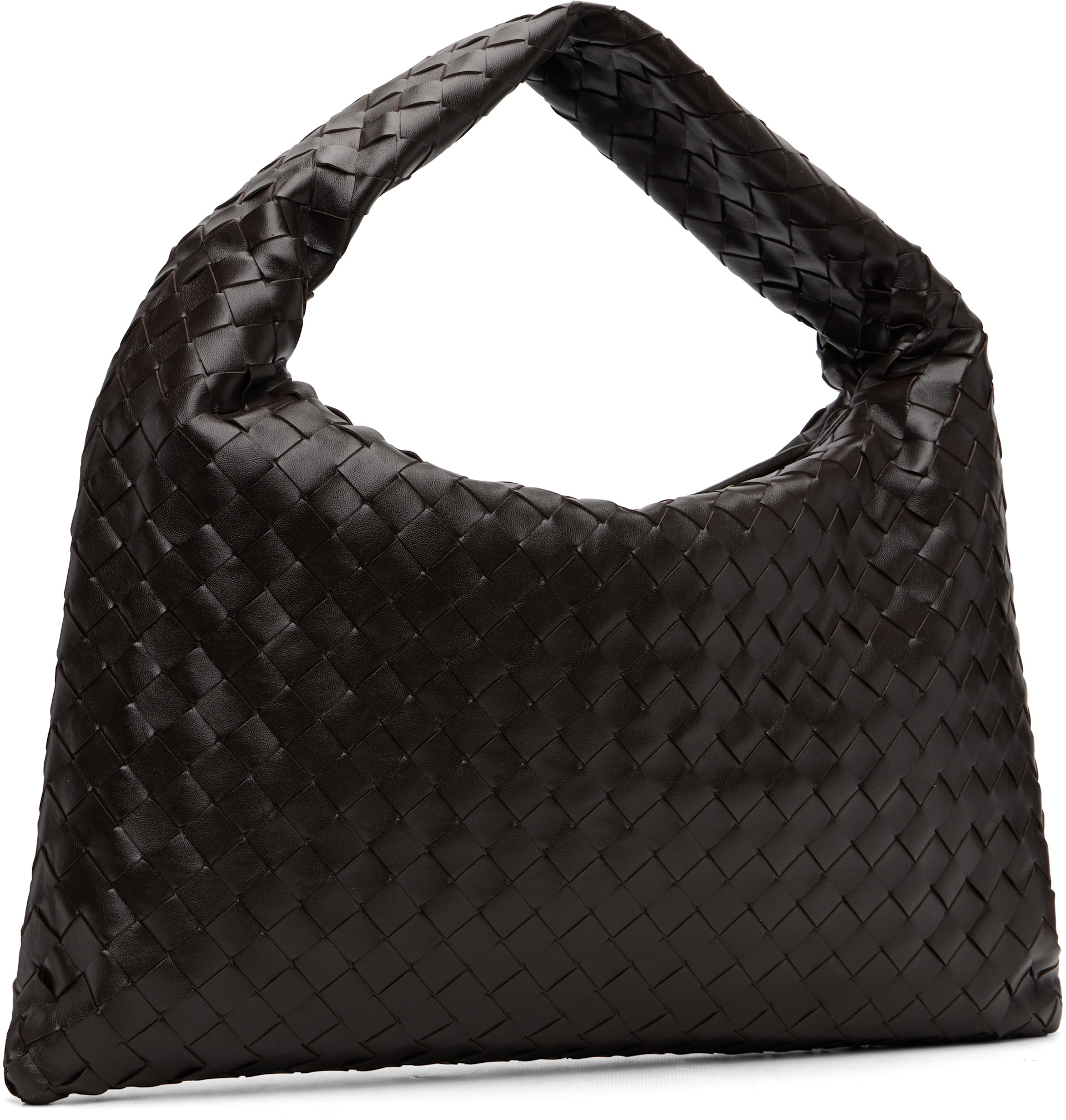 Bottega Veneta: Brown New Small Hop Intrecciato Bag | SSENSE