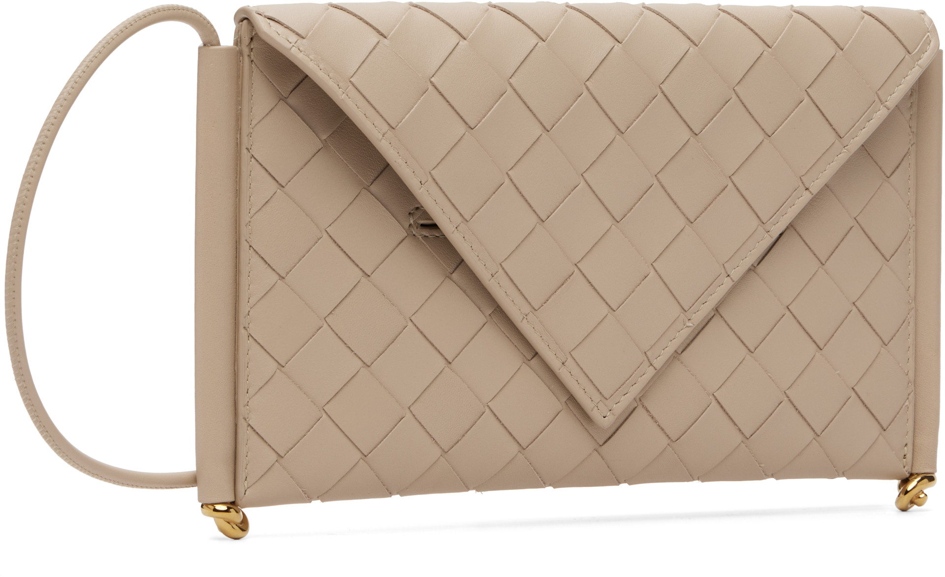 Bottega Veneta: Beige Solstice Phone Pouch | SSENSE
