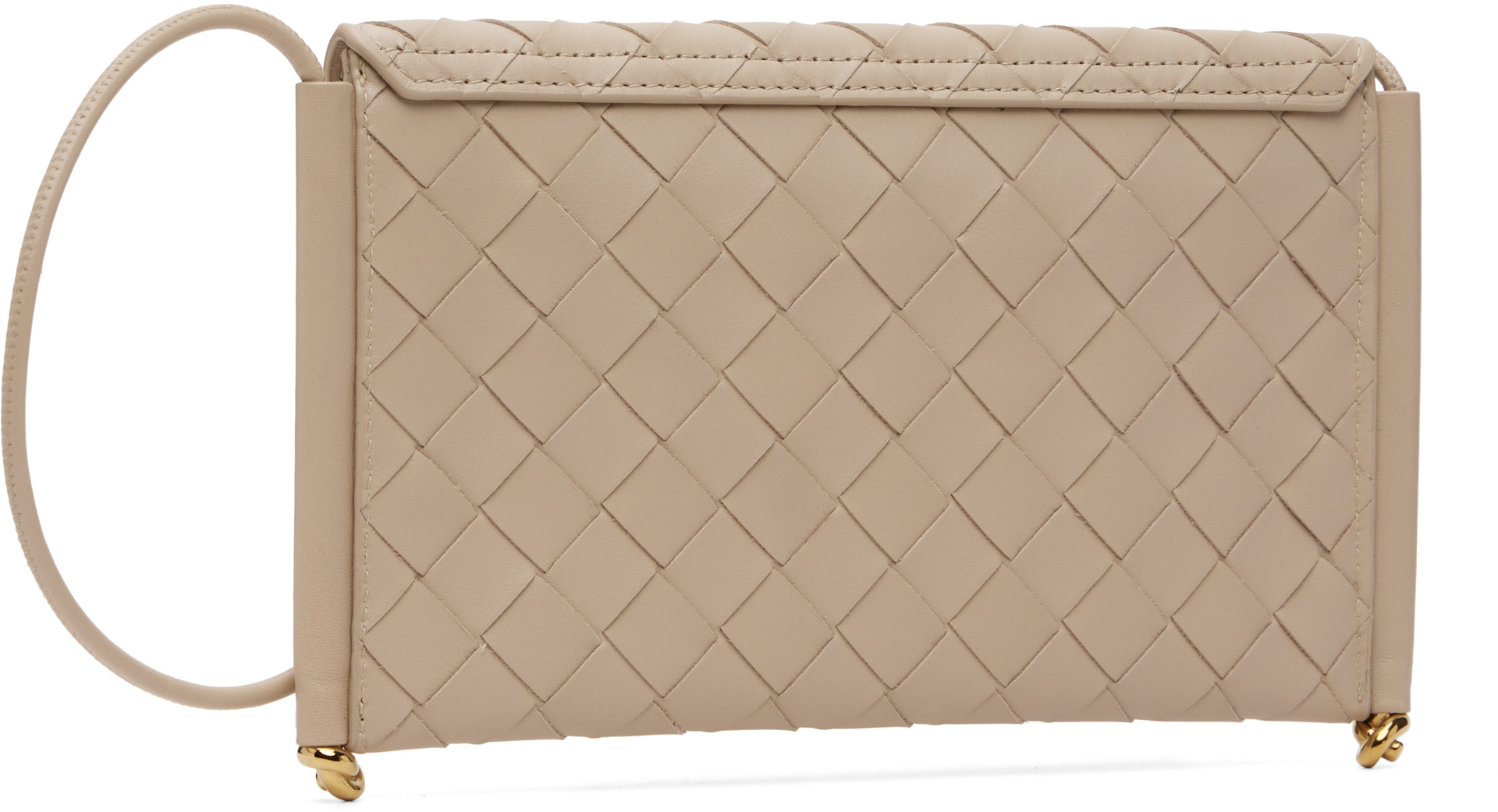 BOTTEGA VENETA ベージュ ソフトケース Bottega Veneta: Beige Solstice Phone Pouch | SSENSE