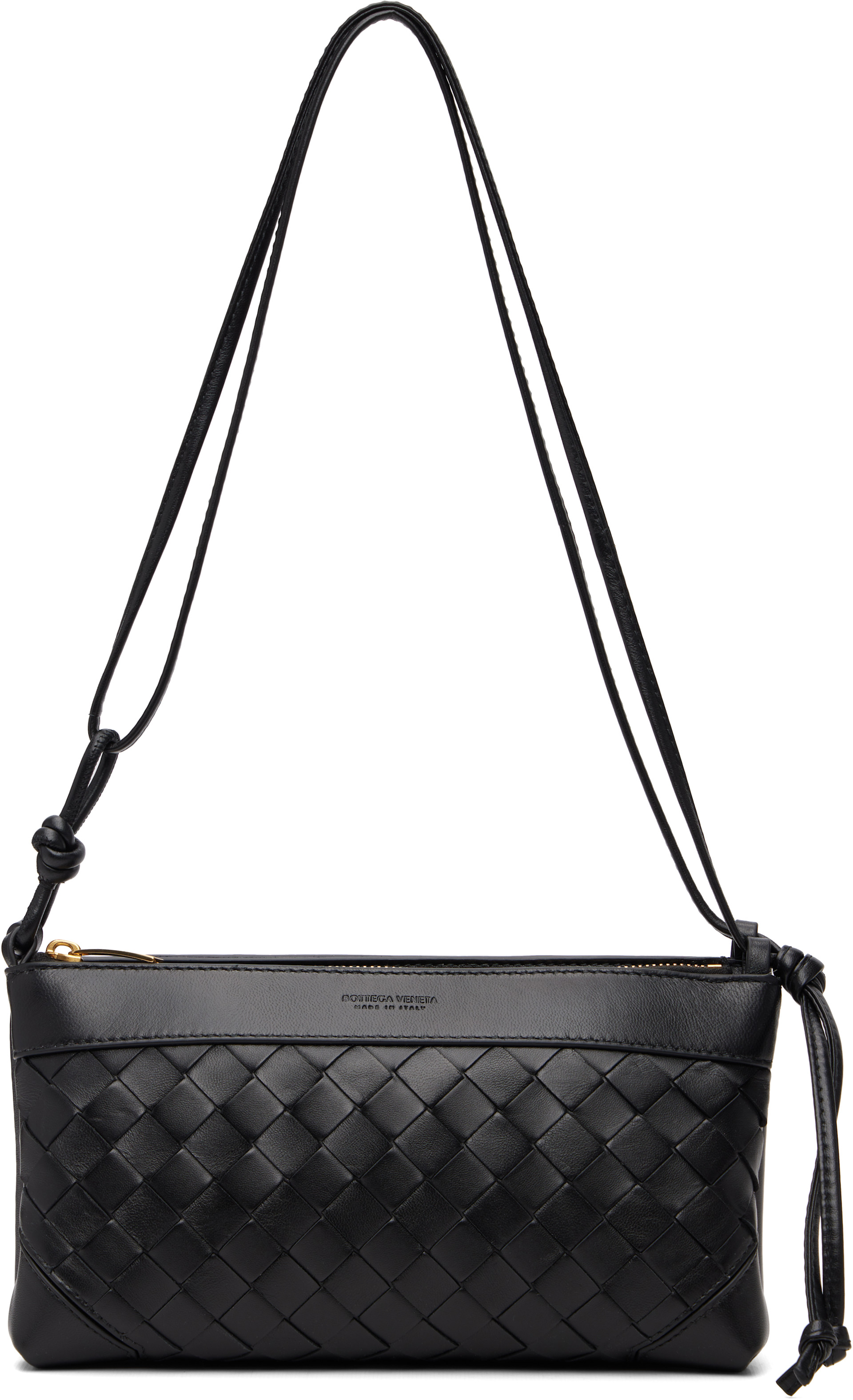 Bottega Veneta: Black Andiamo Double Pouch Bag | SSENSE