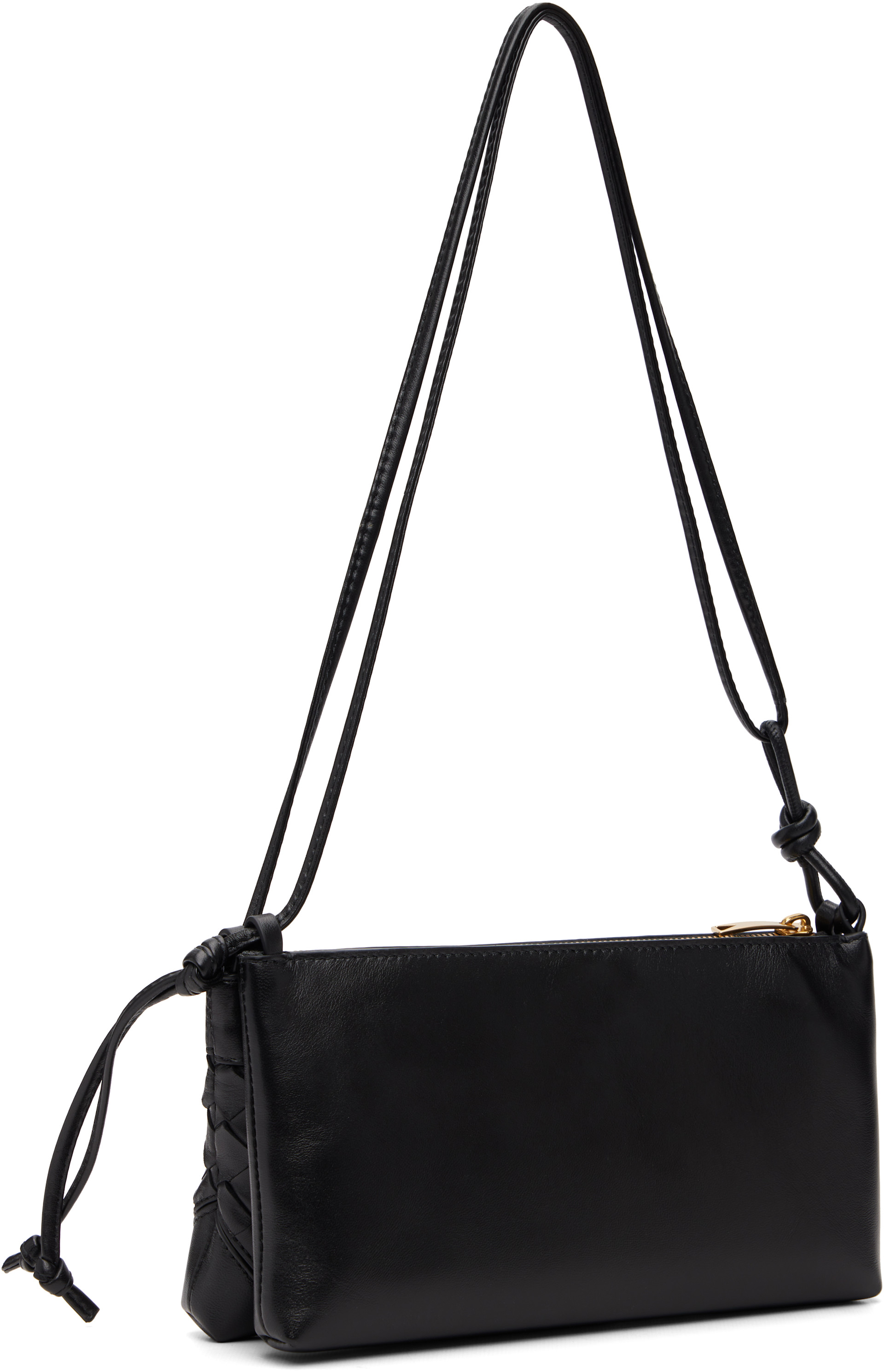Bottega Veneta: ブラック Andiamo Double ポーチバッグ | SSENSE 日本