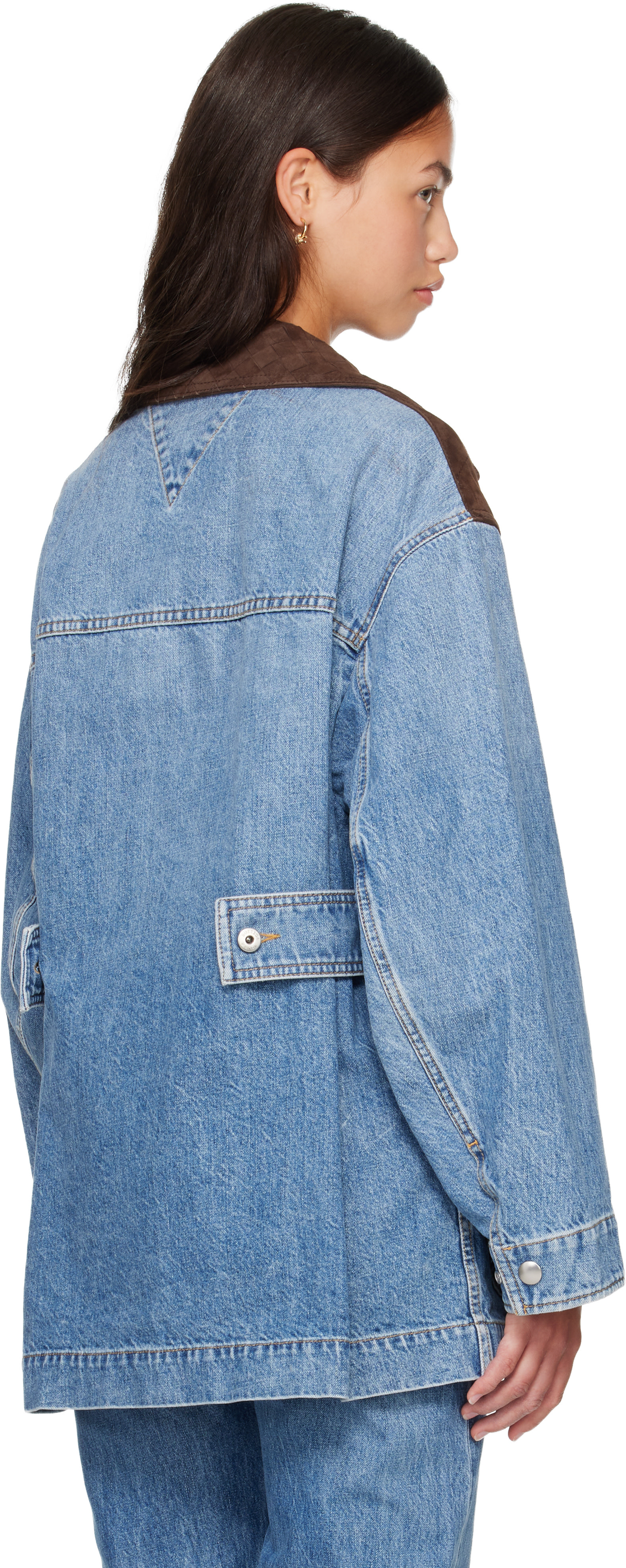 Bottega Veneta: Blue Vintage Indigo Denim Jacket | SSENSE Canada
