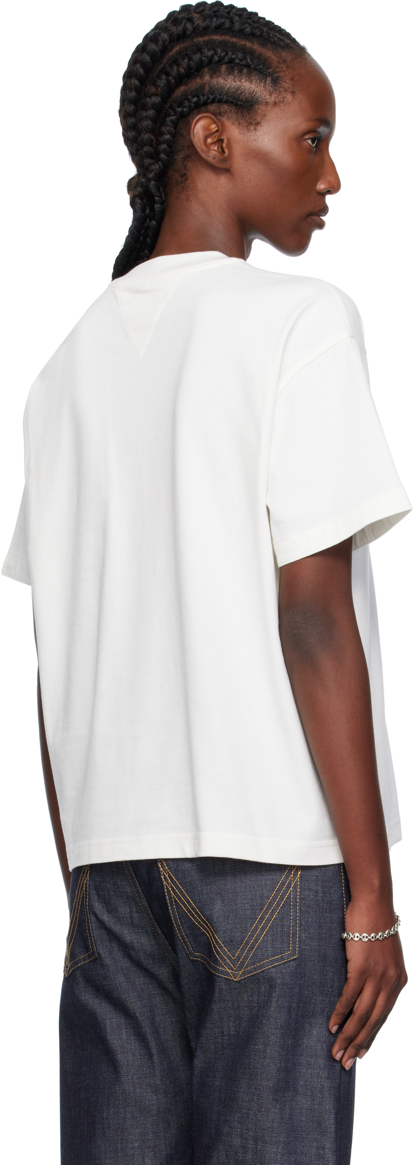 Bottega Veneta: Off-White Cotton Jersey T-shirt | SSENSE