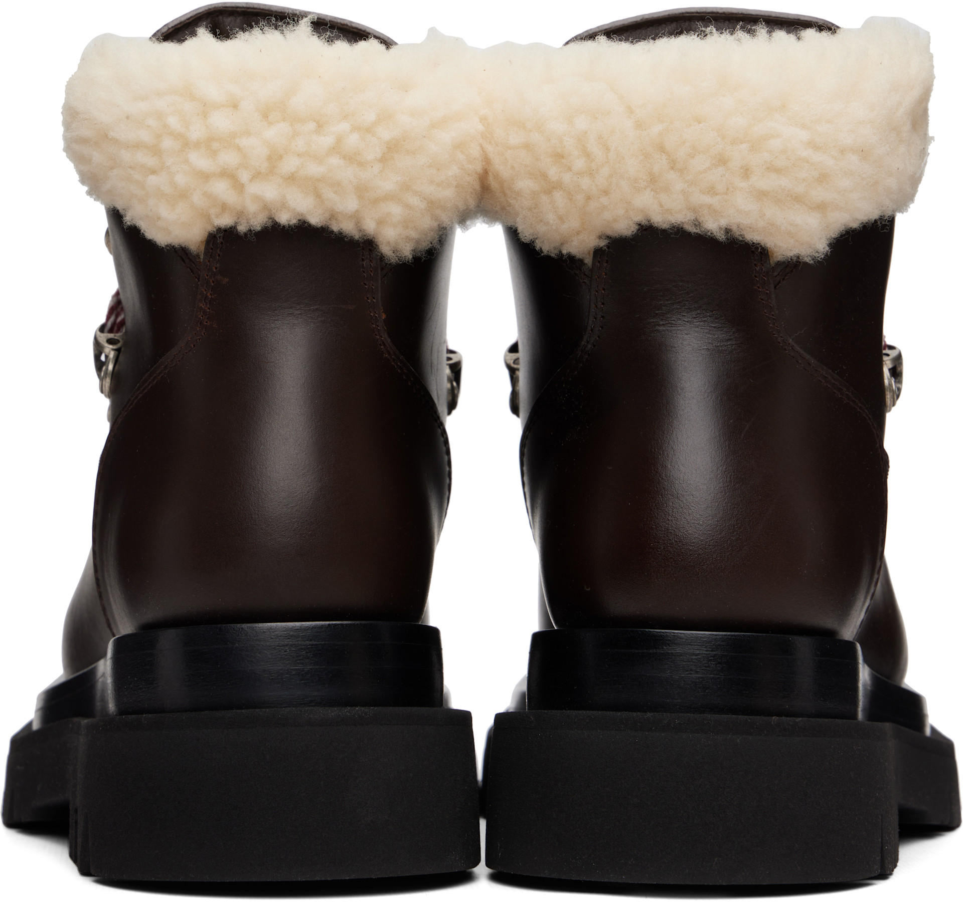 Bottega Veneta: Brown Lug Boots | SSENSE