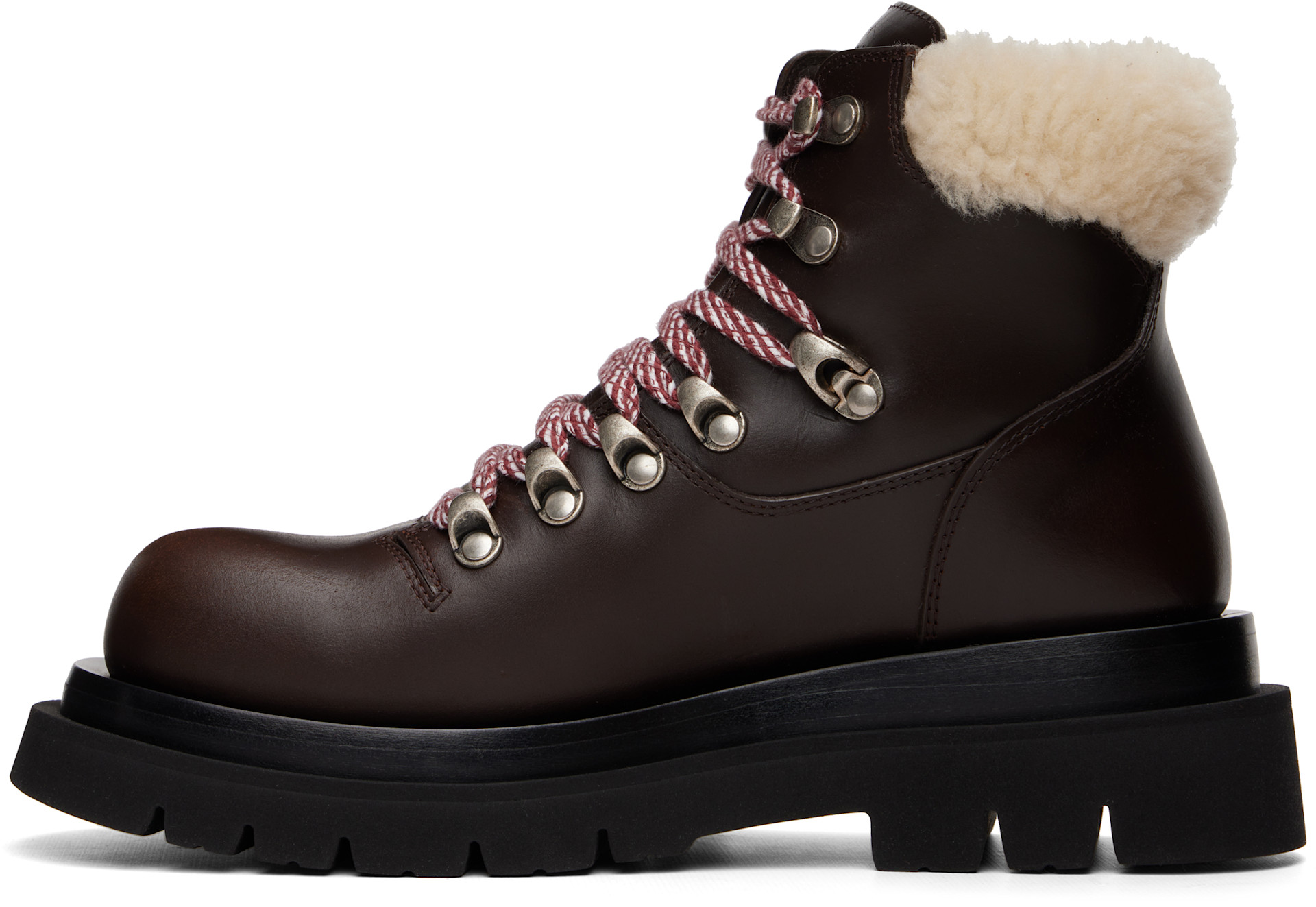 Bottega Veneta: Brown Lug Boots | SSENSE