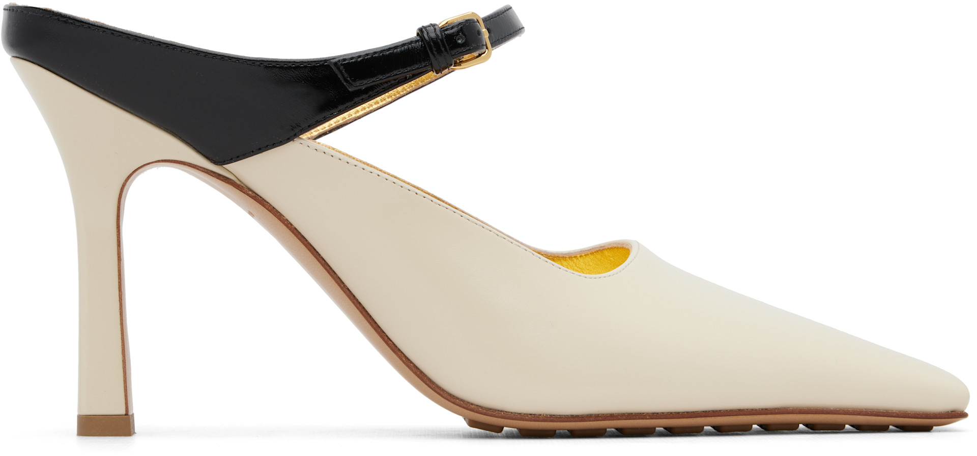Bottega Veneta: Off-White Slip On Heels | SSENSE