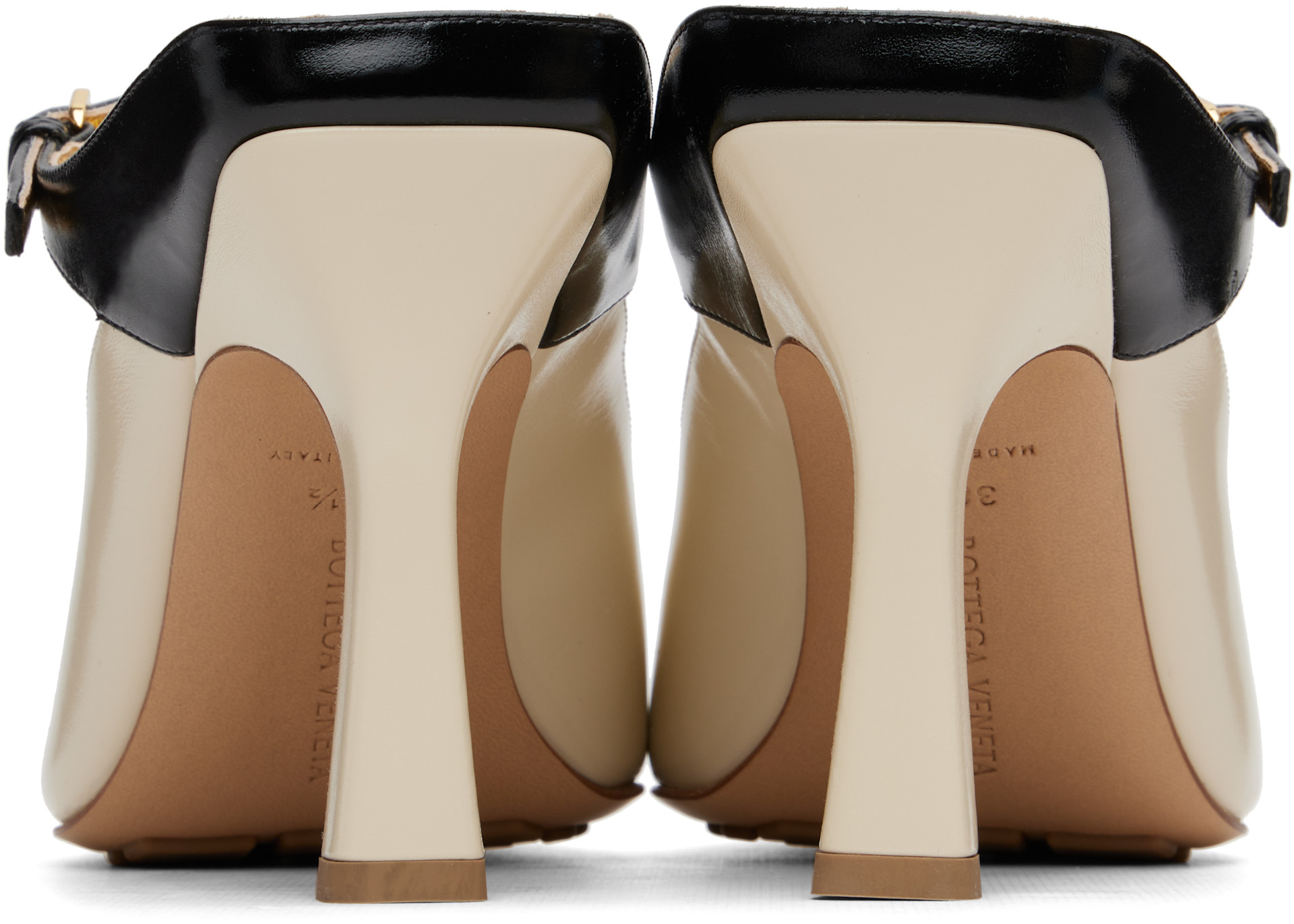 Bottega Veneta: Off-White Slip On Heels | SSENSE