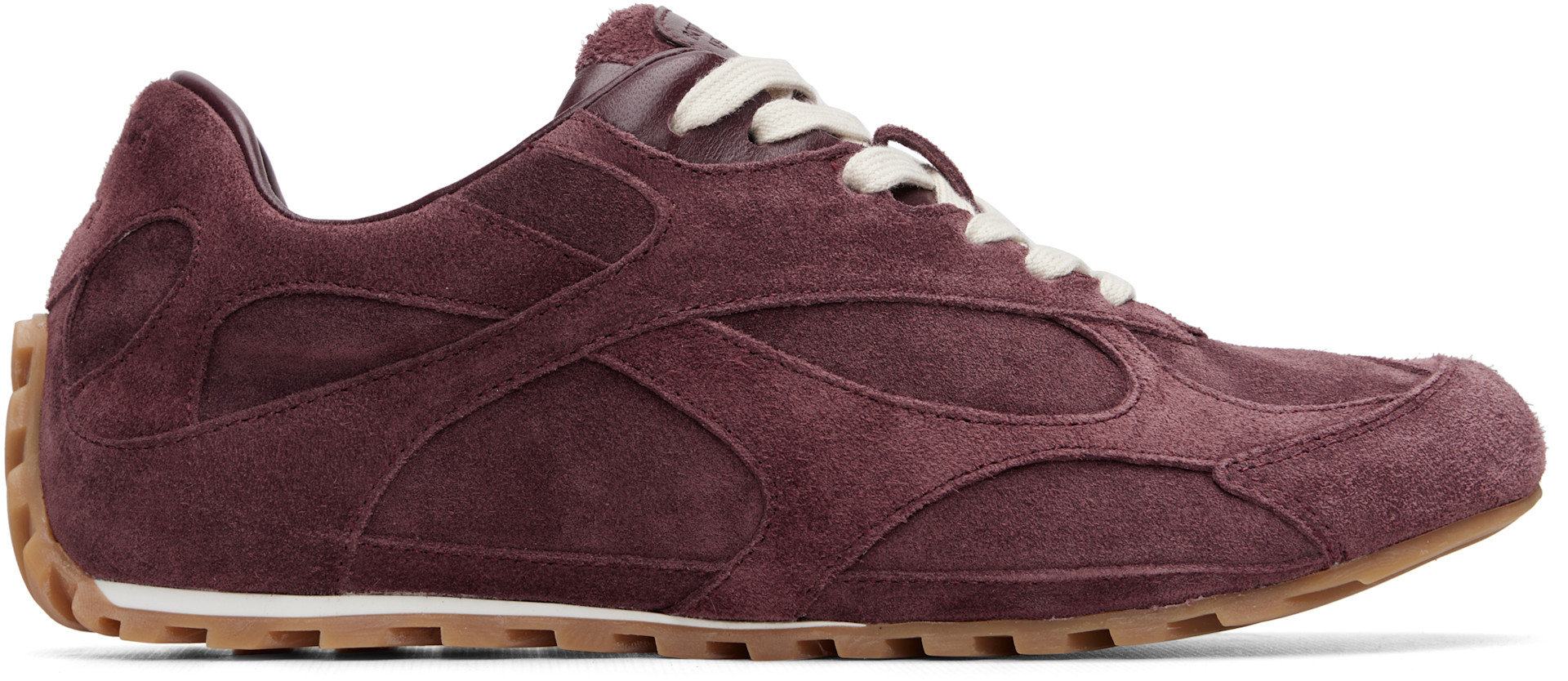 Bottega Veneta: Burgundy Orbit Flash Sneakers | SSENSE