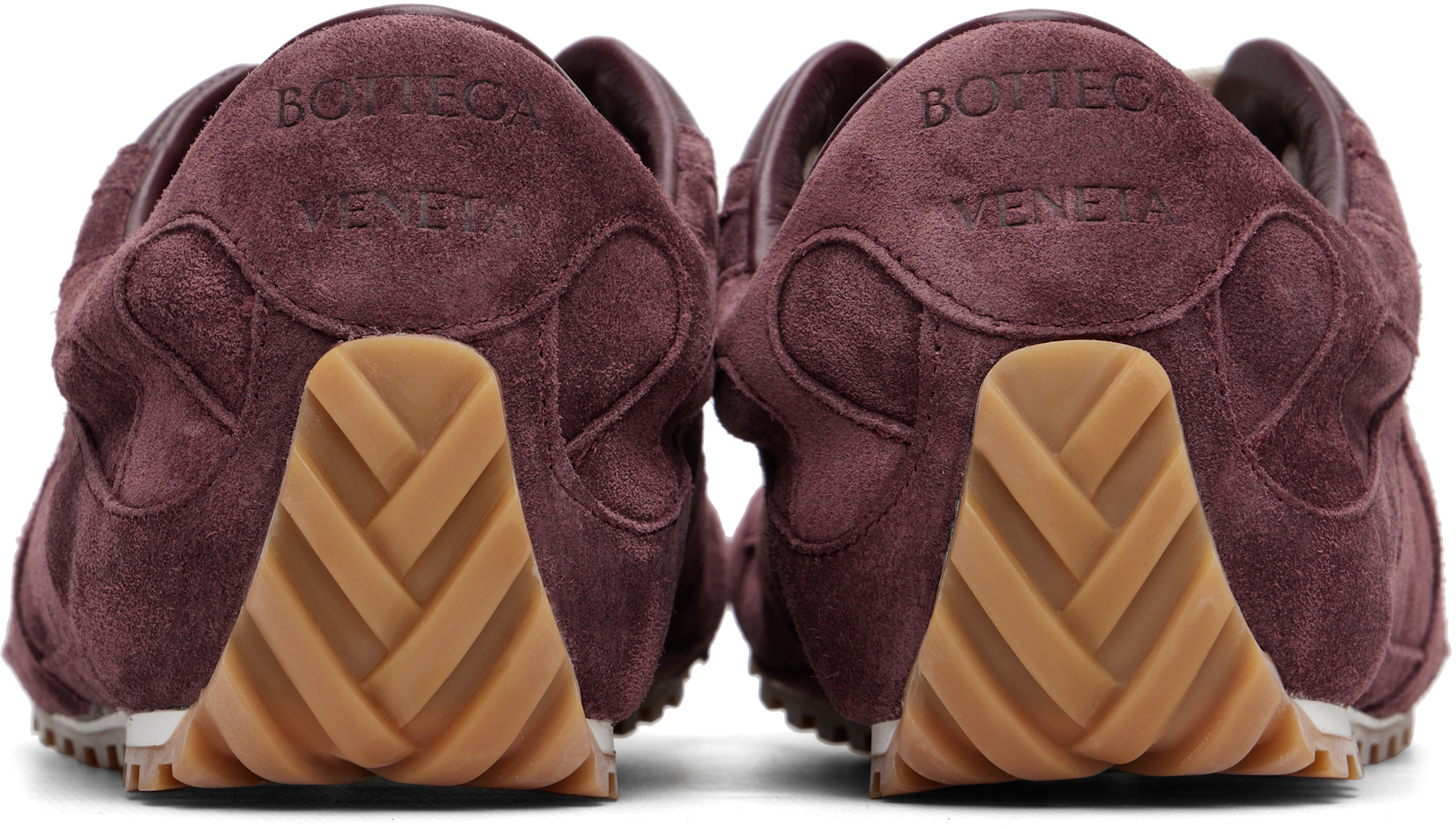 BOTTEGA VENETA フラットシューズ◆エナメル◆ Bottega Veneta: Burgundy Orbit Flash Sneakers | SSENSE