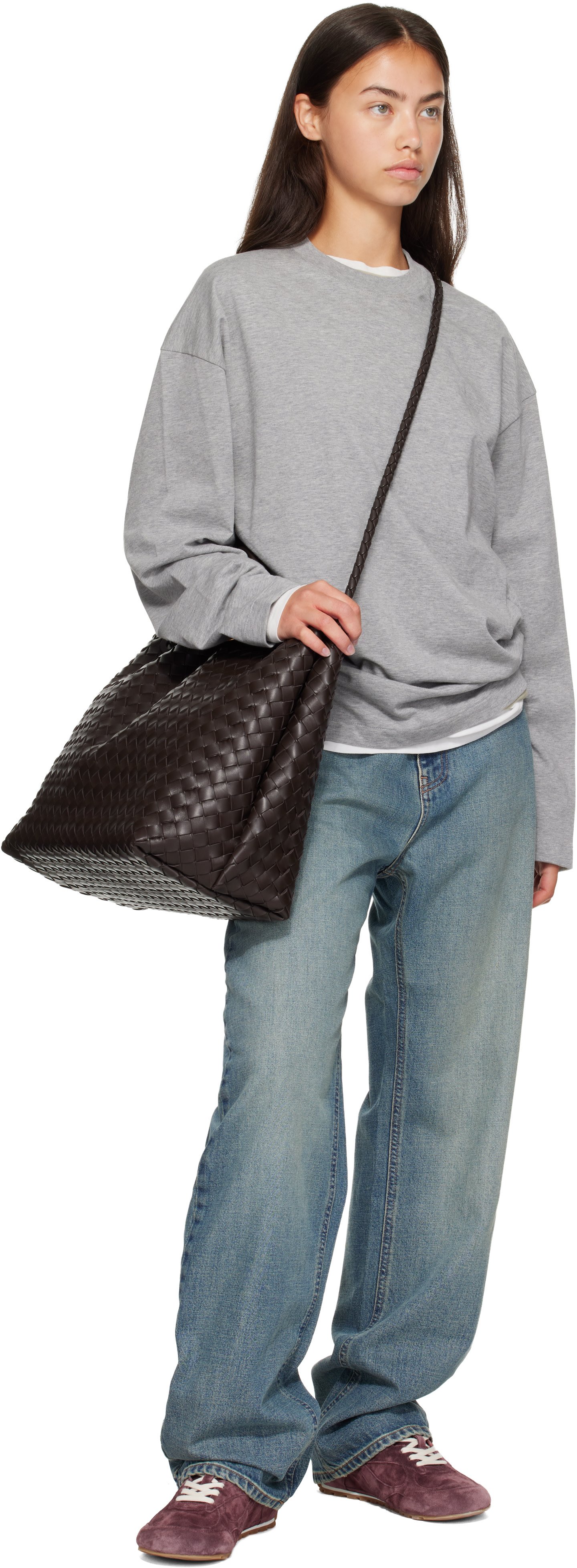 Bottega Veneta: Burgundy Orbit Flash Sneakers | SSENSE
