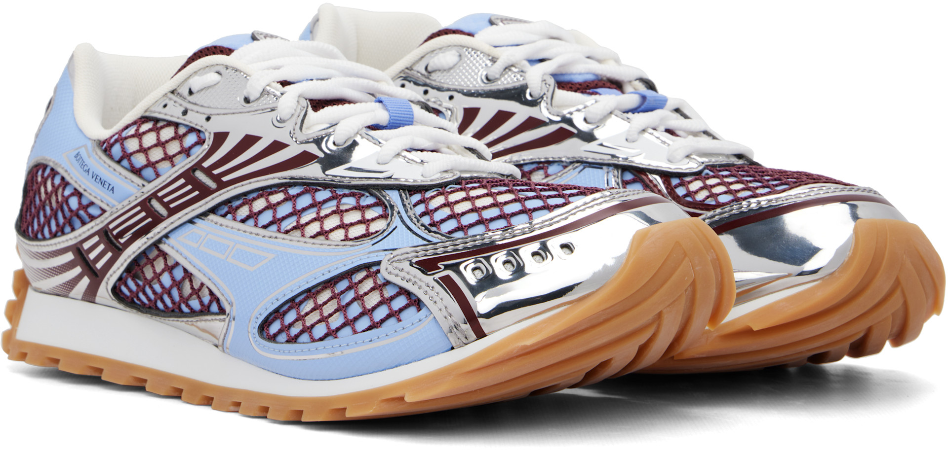 Bottega Veneta - Baskets Orbit brun et bleu