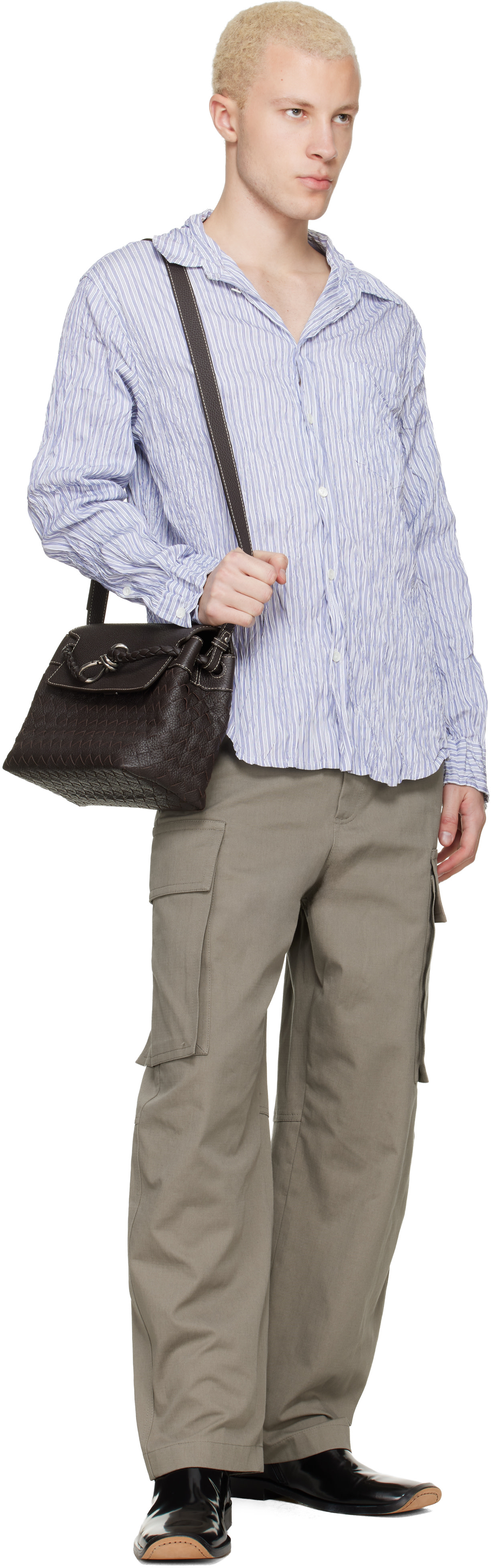 【限定値下げ】BOTTEGA VENETA アンディアーモ メッセンジャー Bottega Veneta: ブラウン スモール Andiamo メッセンジャーバッグ