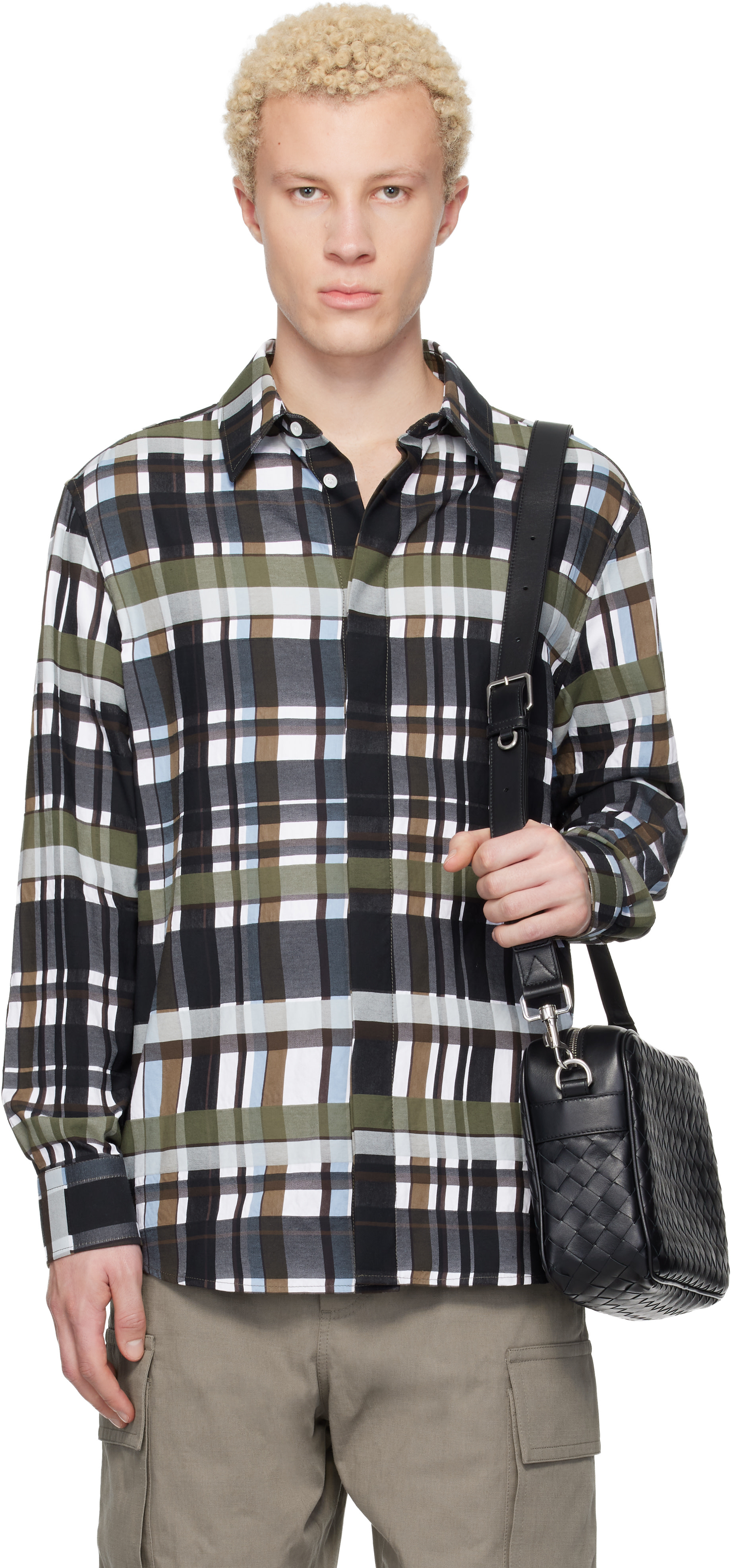 Bottega Veneta: Multicolor Cotton Check Shirt | SSENSE United Kingdom