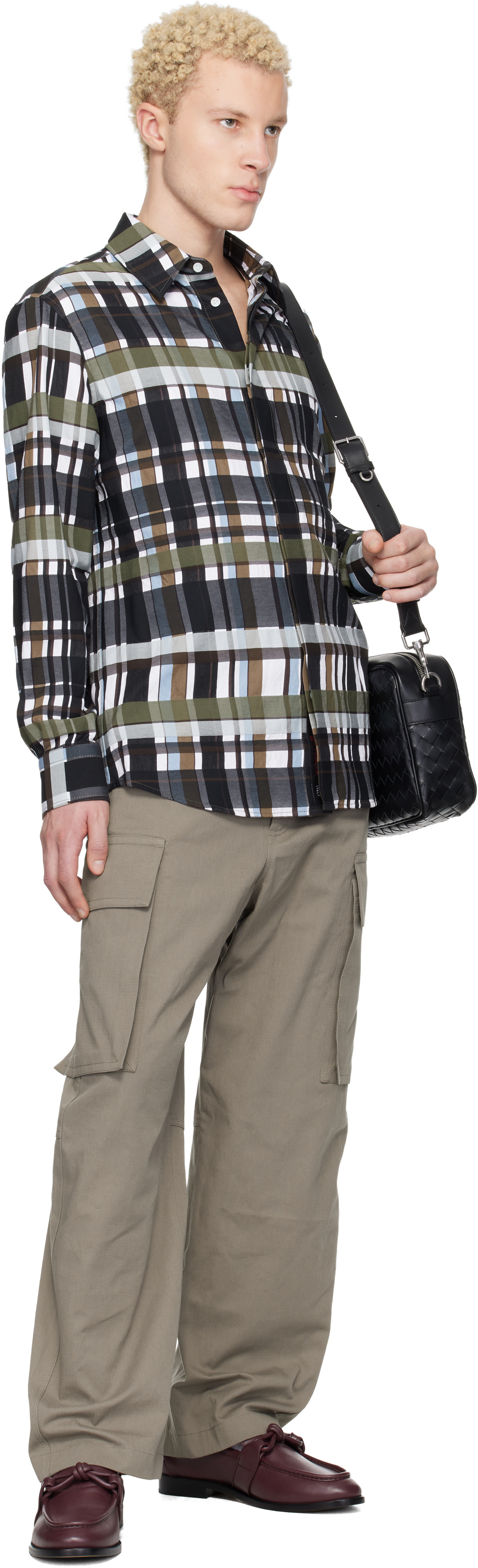 Bottega Veneta: Multicolor Cotton Check Shirt | SSENSE United Kingdom