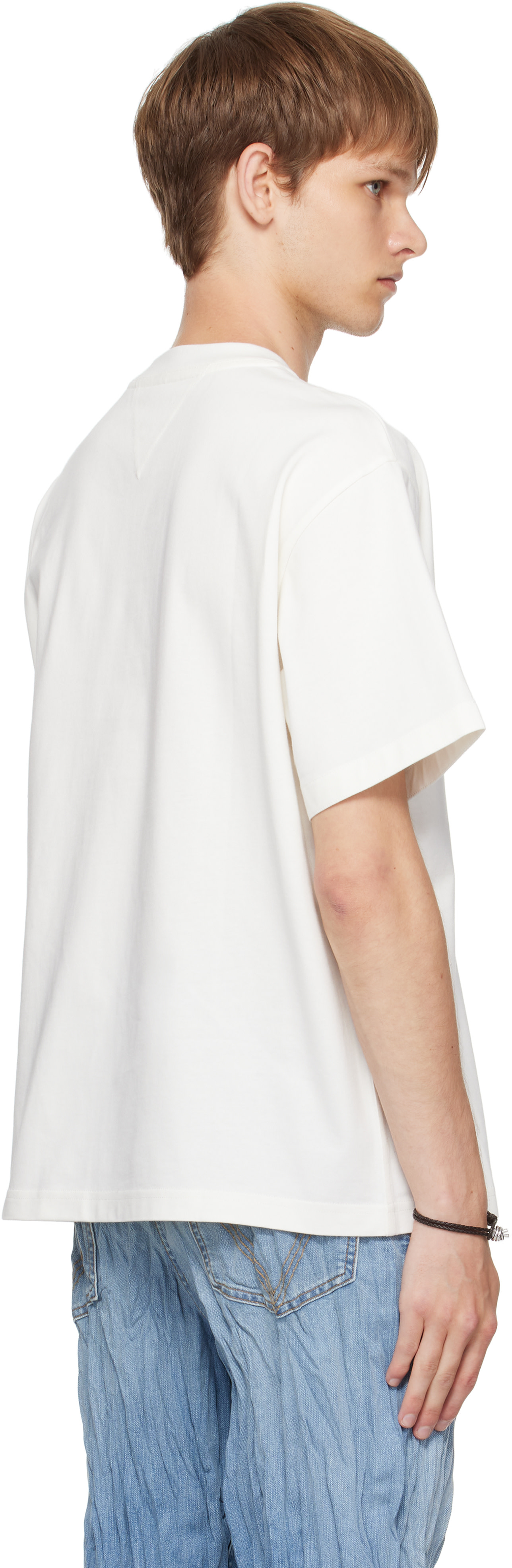 Bottega Veneta: Off-White Pima Cotton Jersey T-shirt | SSENSE