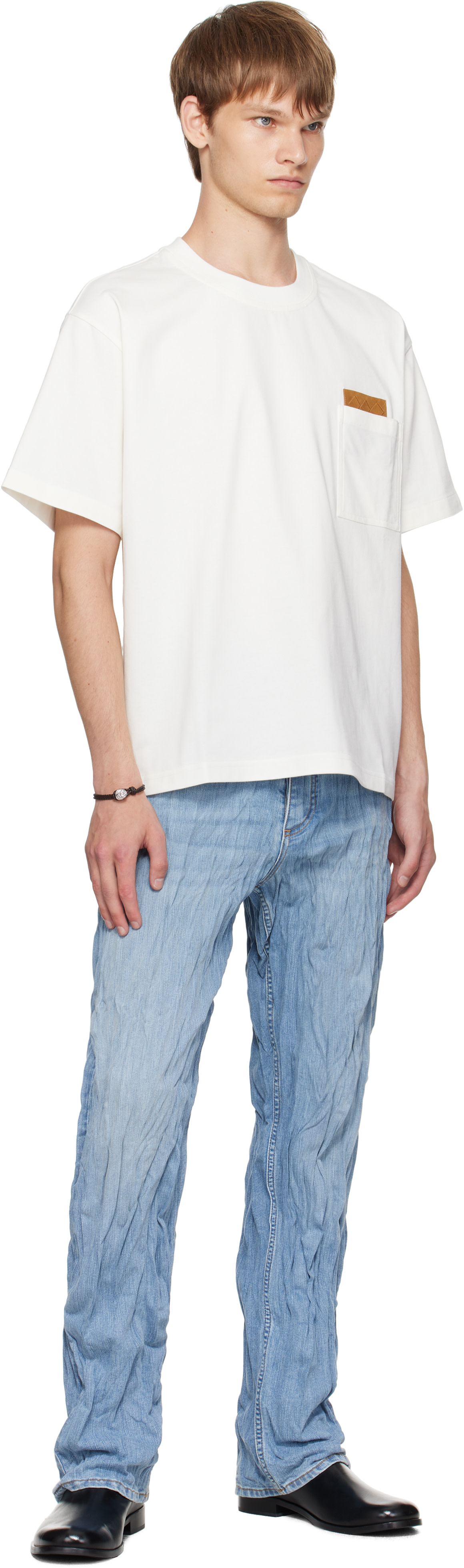 Bottega Veneta: オフホワイト ピマコットン ジャージ Tシャツ