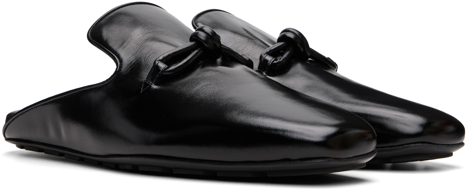 Bottega Veneta: ブラック Roma ミュール | SSENSE 日本
