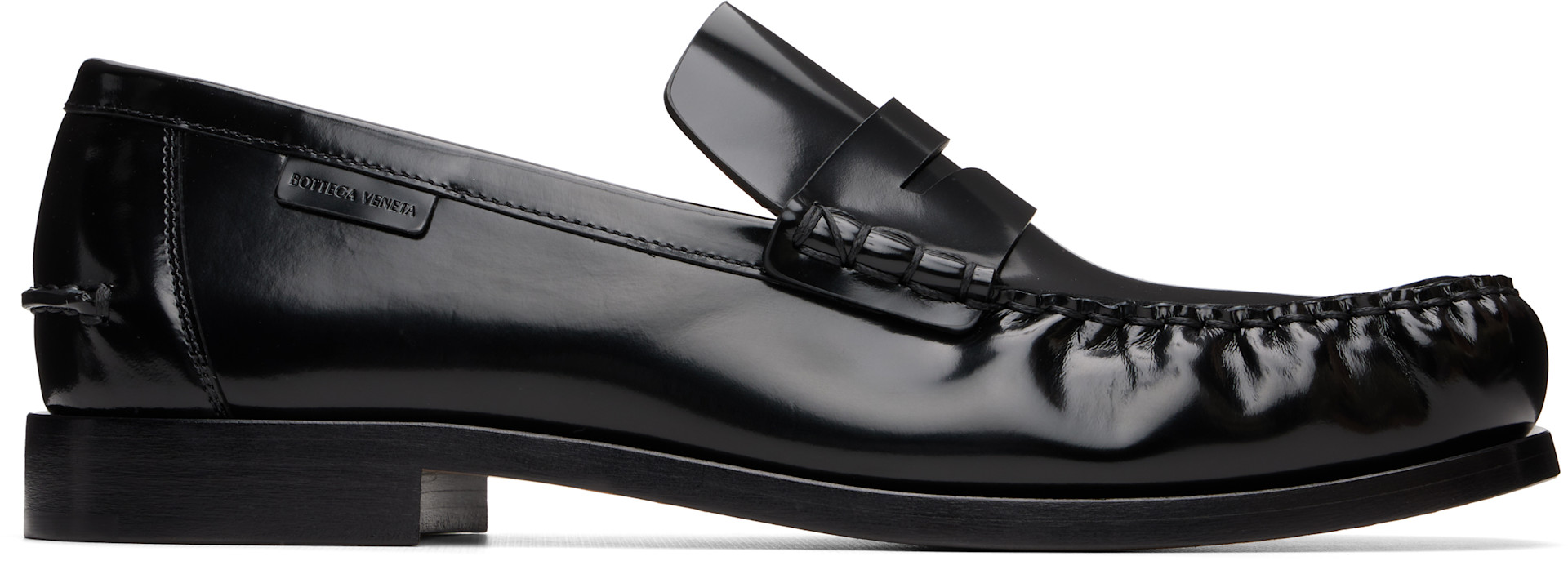 Bottega Veneta ローファー ブラック Bottega Veneta: ブラック Truman ローファー | SSENSE 日本