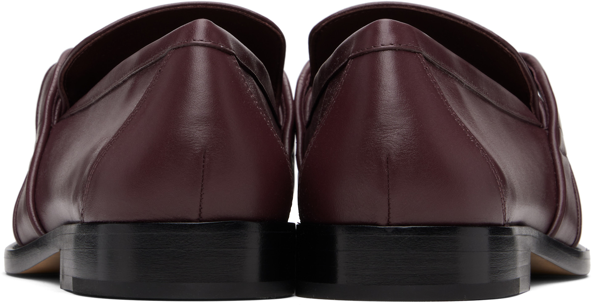 Bottega Veneta: Burgundy Astaire Loafers | SSENSE