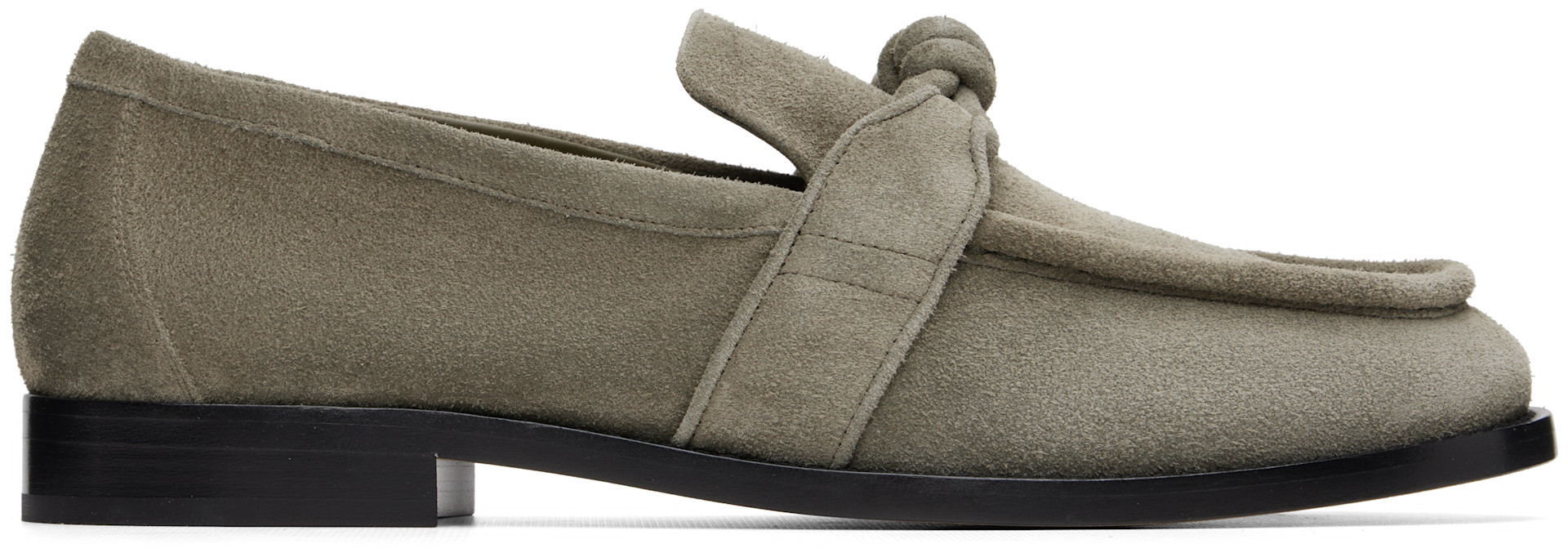 Bottega Veneta: グレー Astaire ローファー | SSENSE 日本