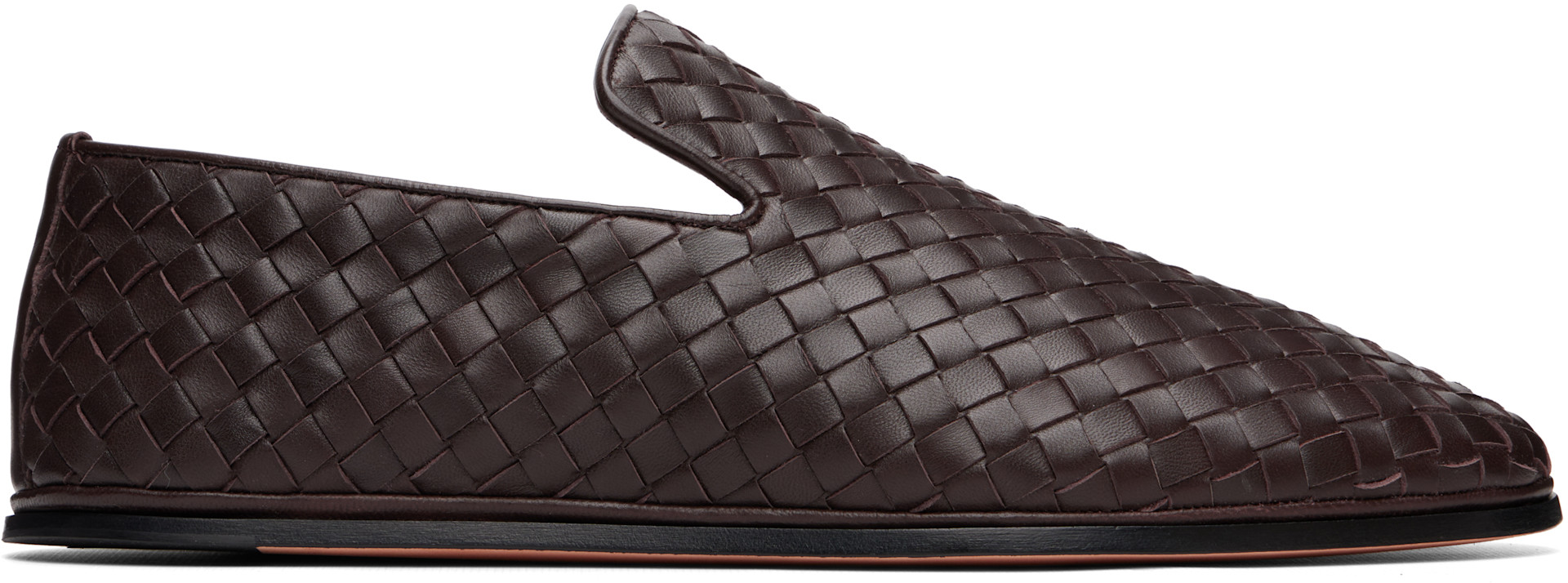 Bottega Veneta: ブラウン Sunday フラットシューズ | SSENSE 日本