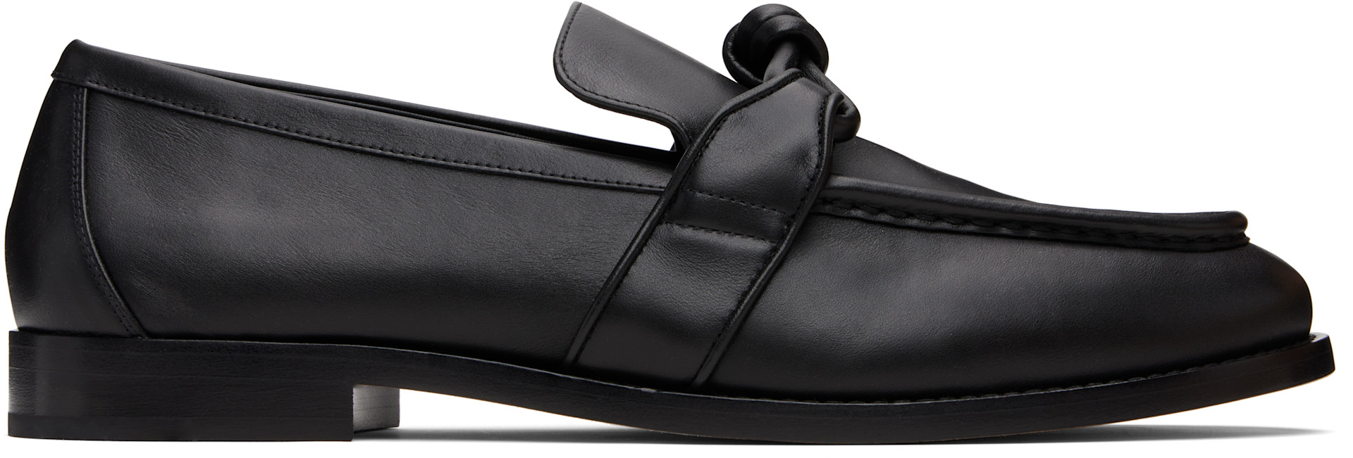 Bottega Veneta: ブラック Astaire ローファー | SSENSE 日本